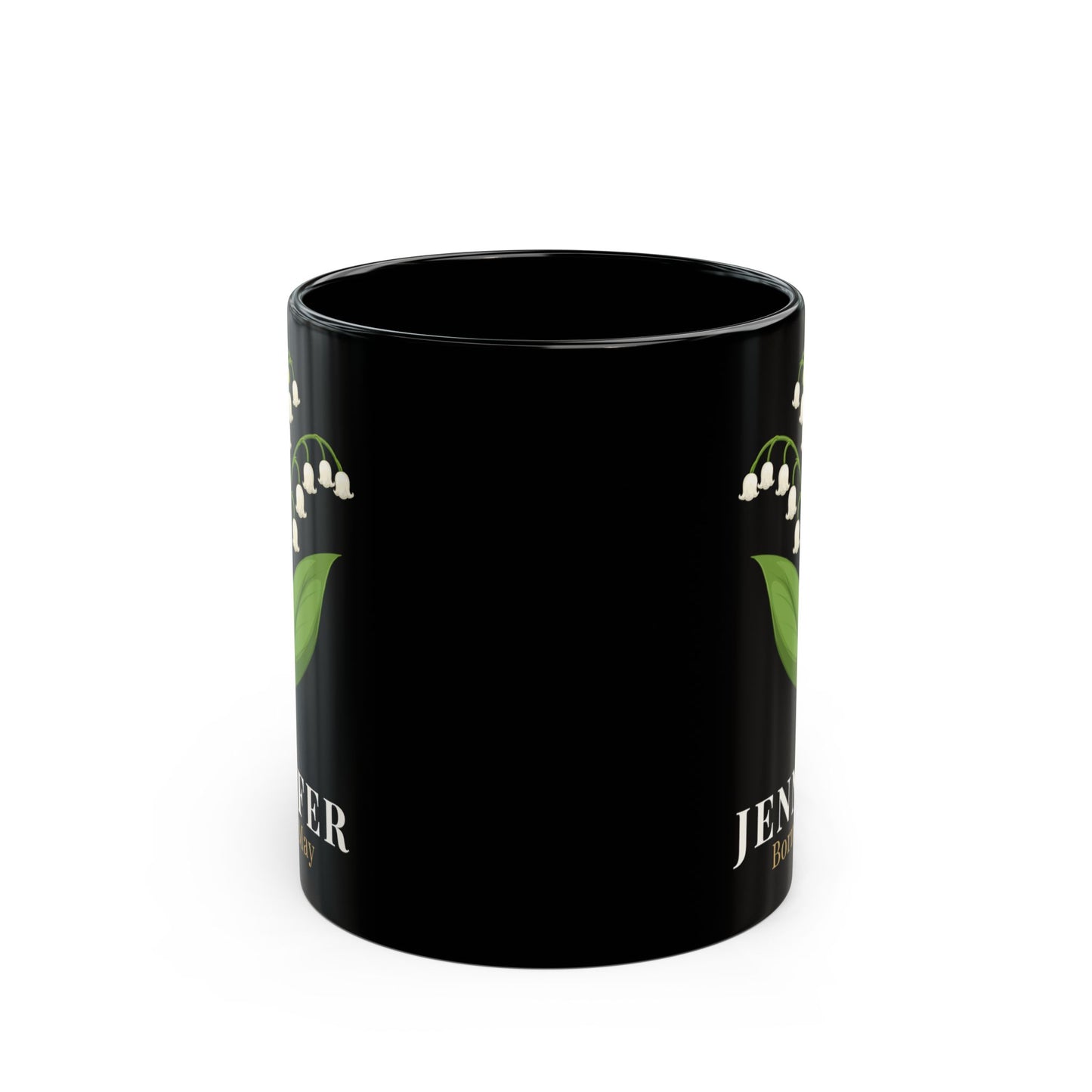 Jennifer Born in May Lily of the Valley Mug | Personalized Custom Name Mug -  14896