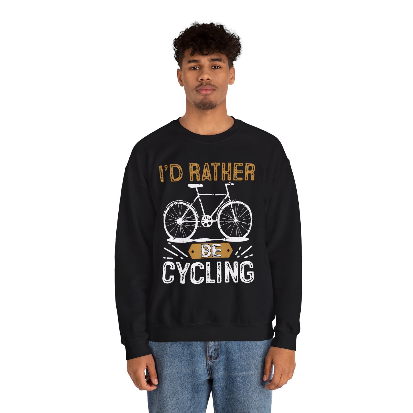 I'd Rather Be Cycling - Unisex Heavy Blend™ Crewneck Sweatshirt