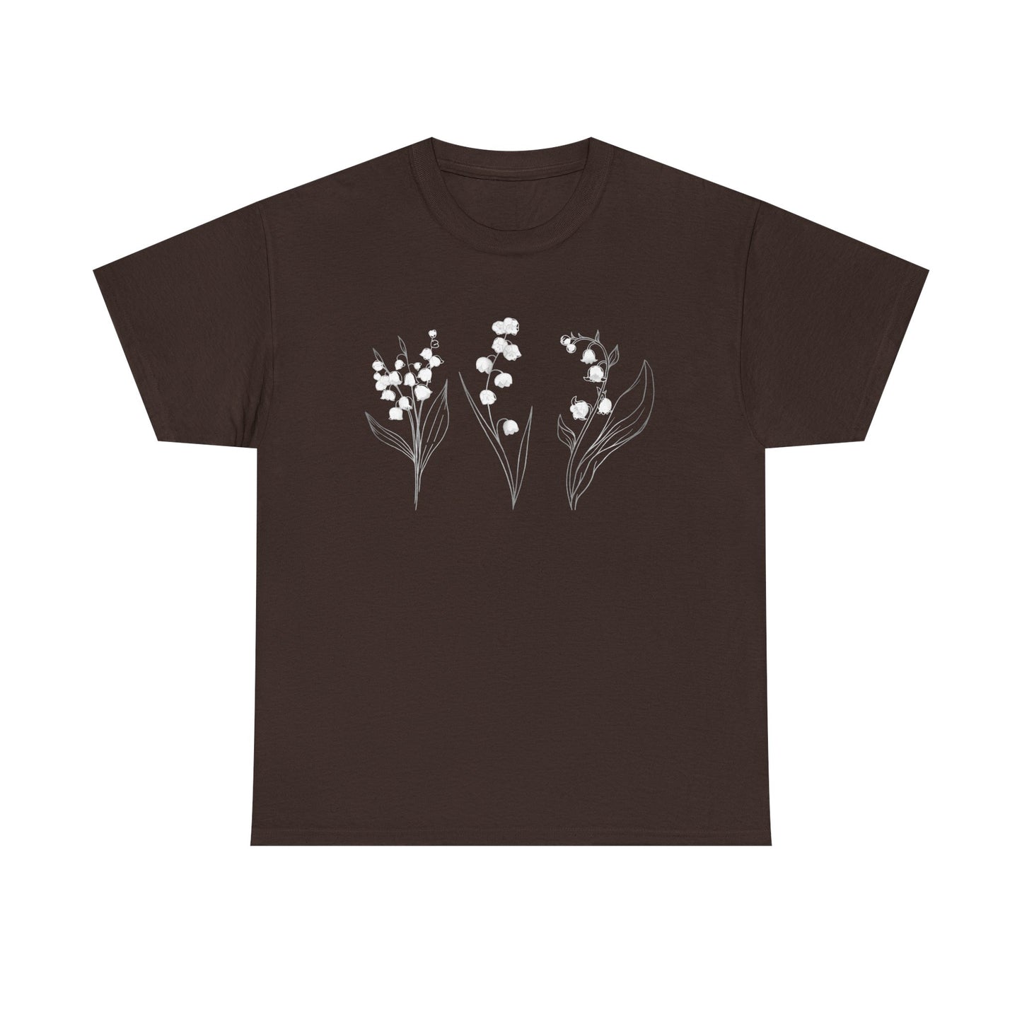 Lily of the Valley Floral Tee – Minimalist Botanical Shirt Gift - 14893