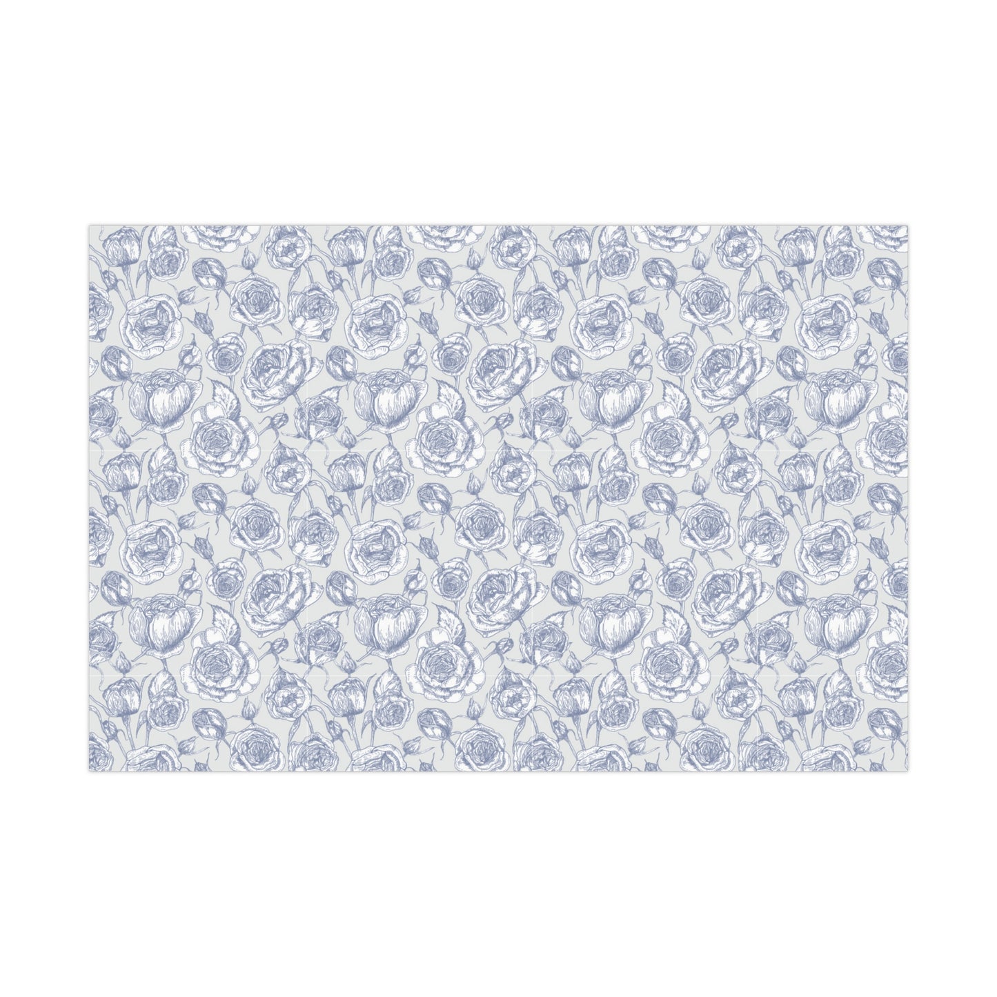 Vintage Blue Flowers - Gift Wrap Papers - 10314