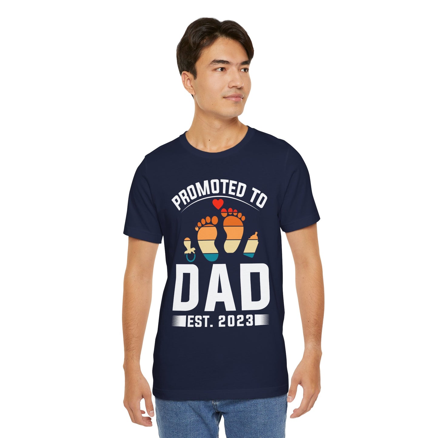 Promoted To Dad - Unisex Jersey Short Sleeve Tee - 13741