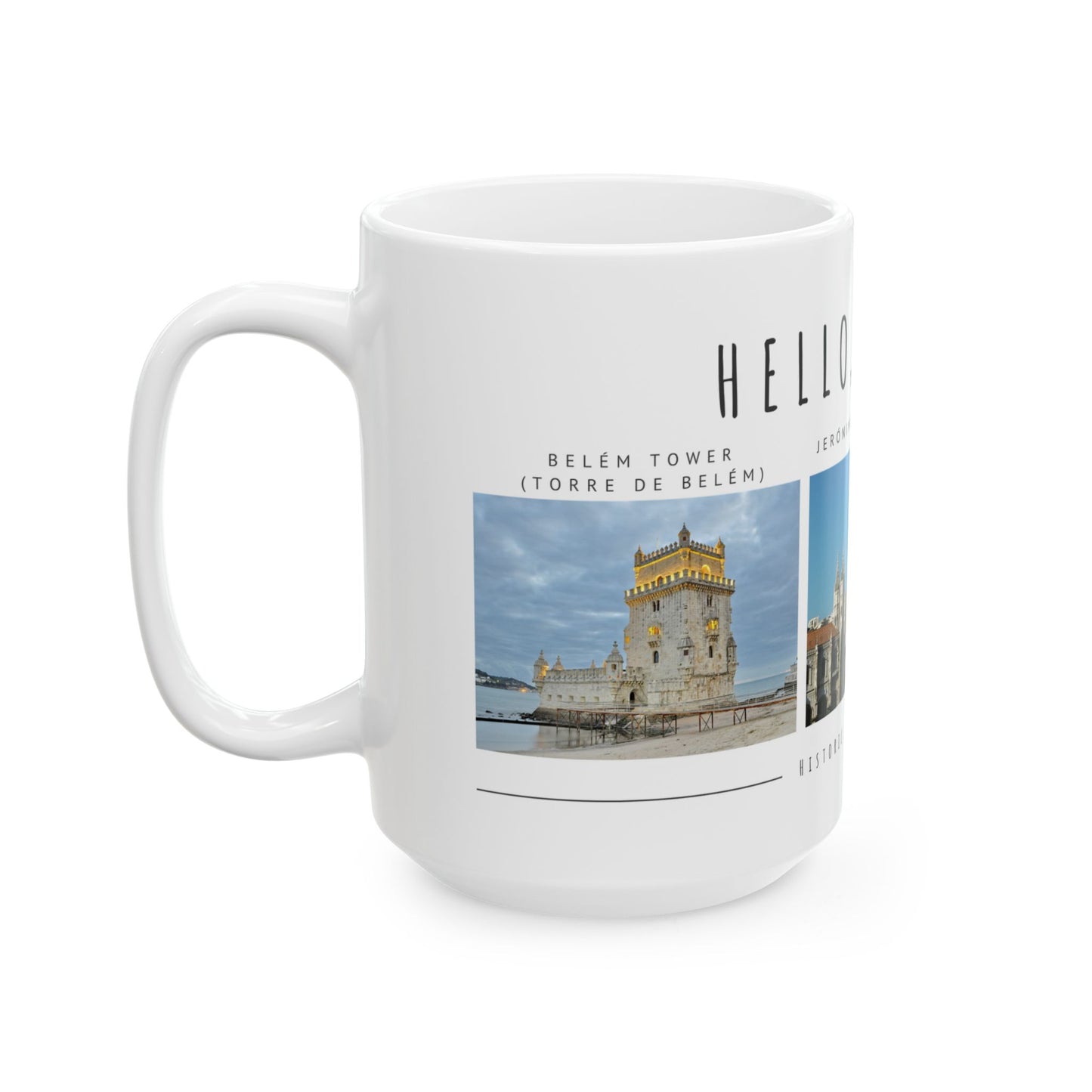 Hello Lisbon! Ceramic Mug - 11oz & 15oz, Perfect Souvenir for Travelers - 12089