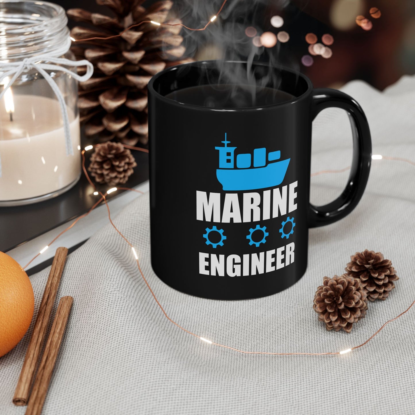 Marine Engineer - Black Mug (11oz, 15oz) - 13574
