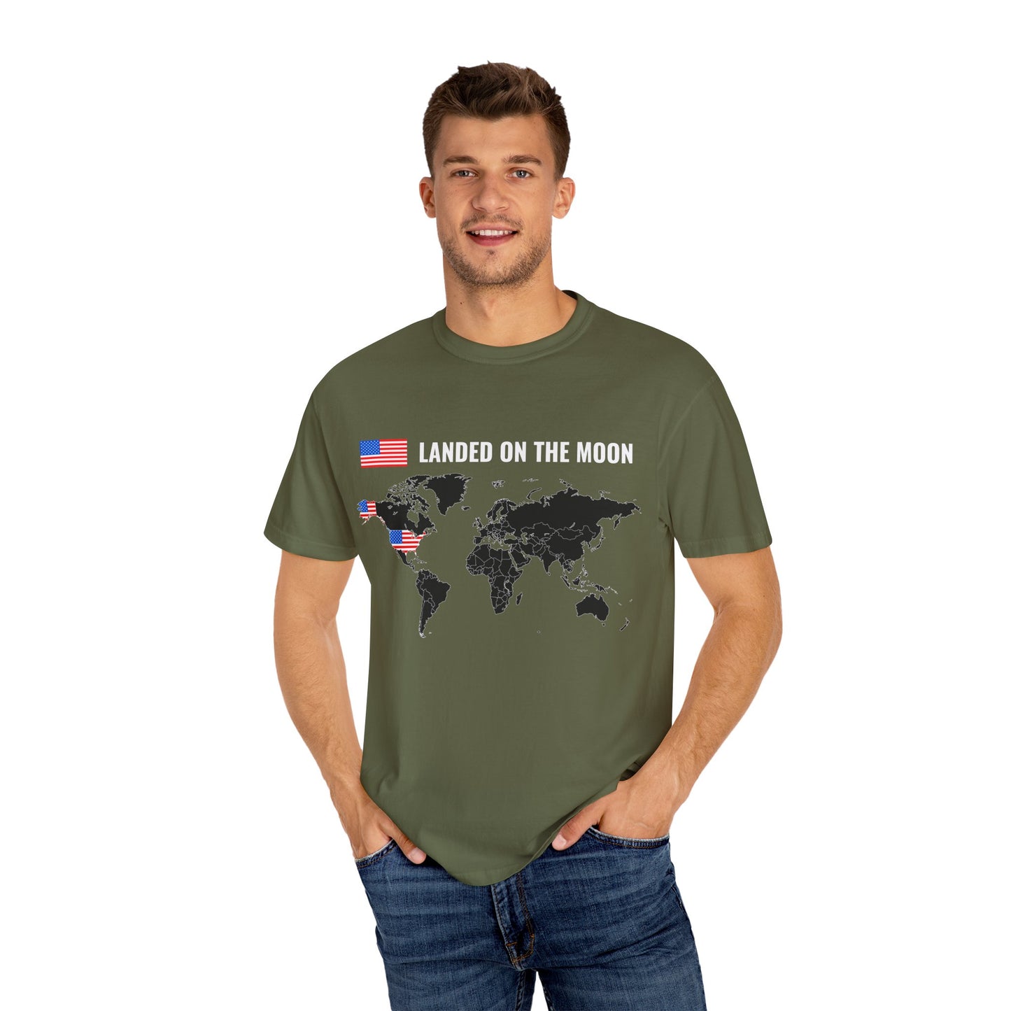 USA, Moon Landing Unisex T-Shirt | Vintage Space Vibe, July 4th - 13735