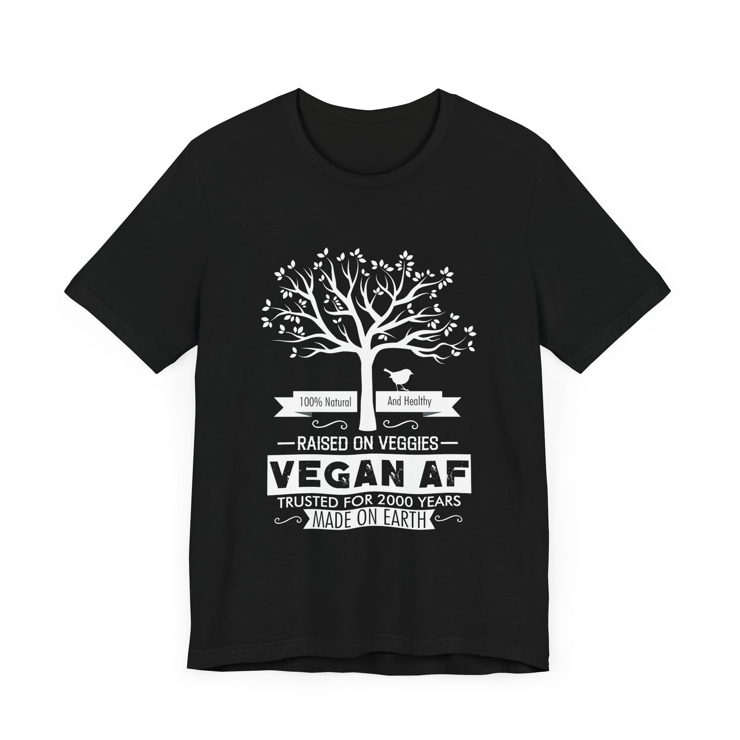 Vegan: 100% Natural And Healthy, Raised By Veggies - Unisex Jersey Short Sleeve Tee - 12396