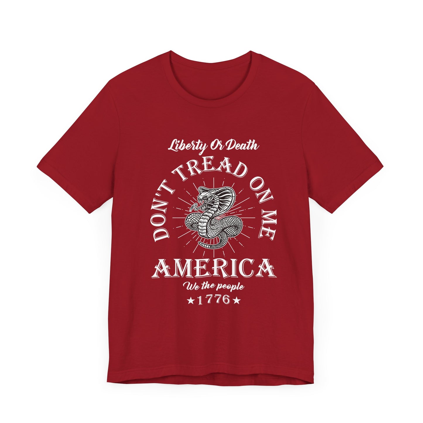 Don't Tread on Me Tee, Unisex Liberty & Death Shirt, Casual Gift, 4th of July Apparel, Patriot T-Shirt - 13656