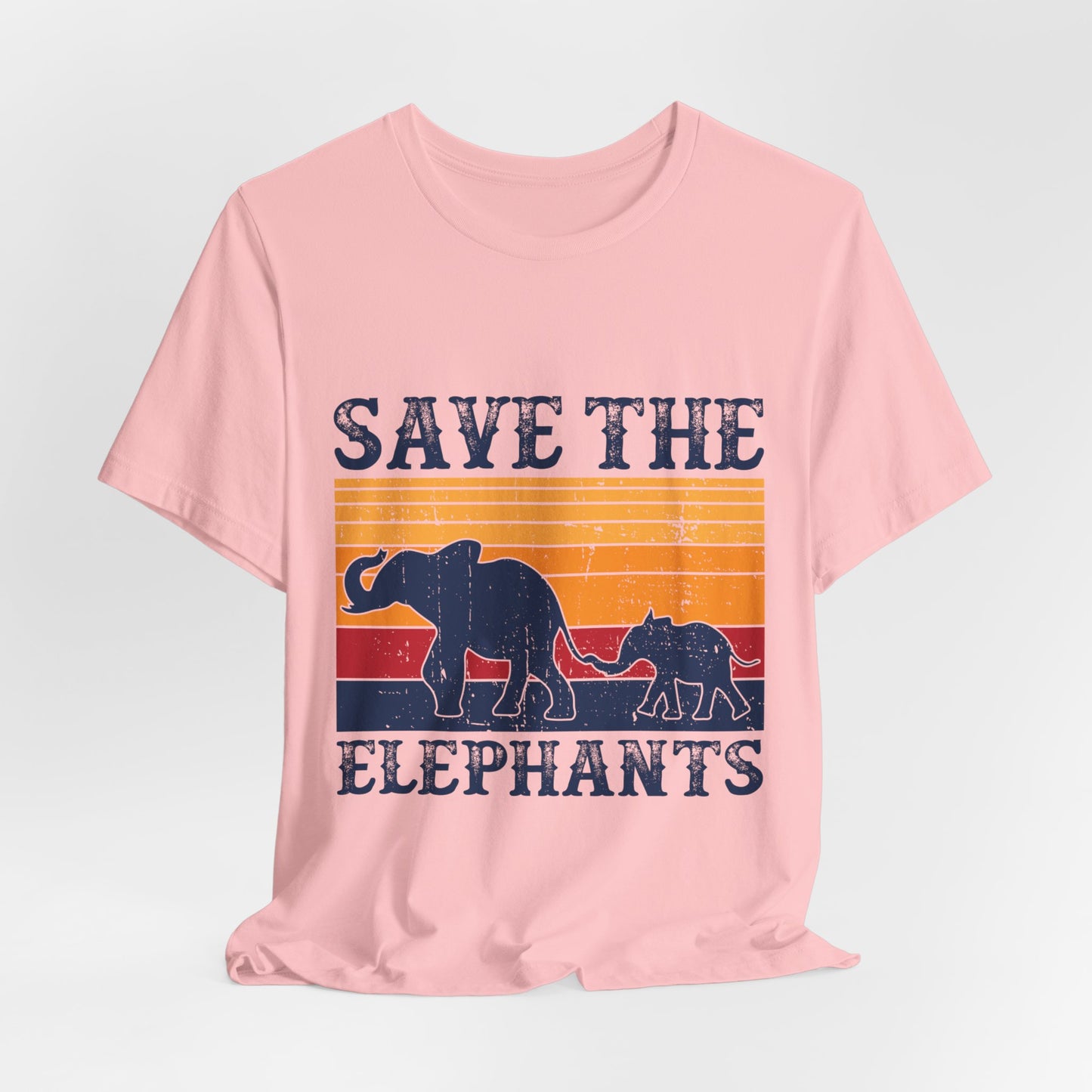 Vegan: Save The Elephants - Unisex Jersey Short Sleeve Tee