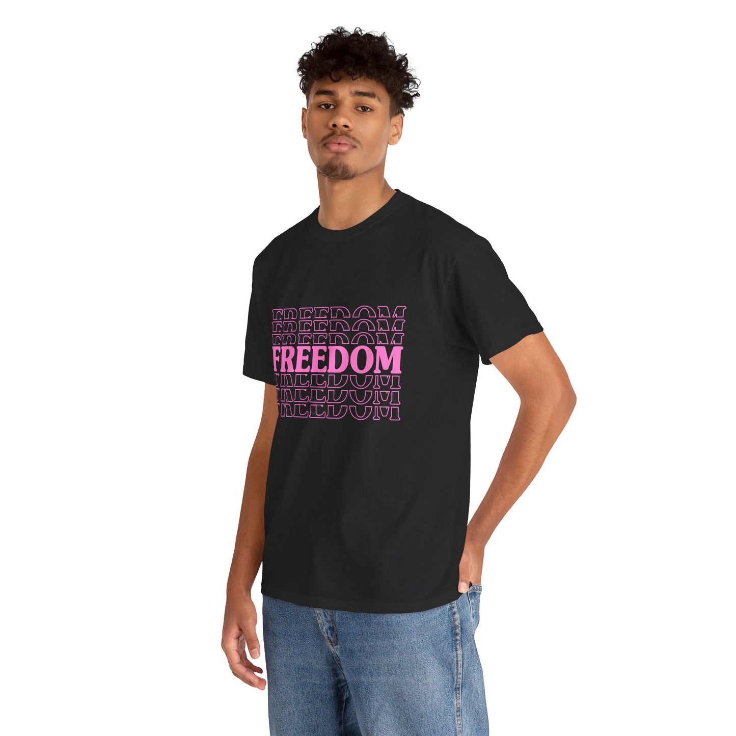 Bold Freedom Graphic Tee, Unisex Heavy Cotton Shirt, Casual Wear, Gift for Freedom Lovers, Statement T-Shirt, Everyday Essentials - 13518