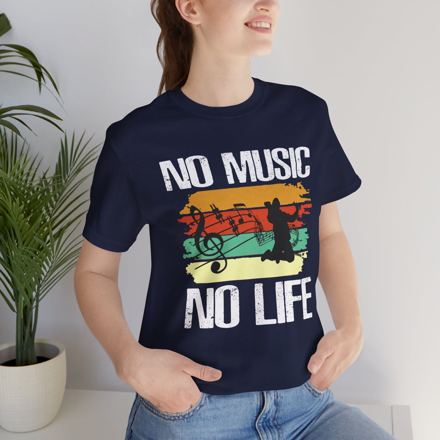 No Music No Life - Unisex Jersey Short Sleeve Tee