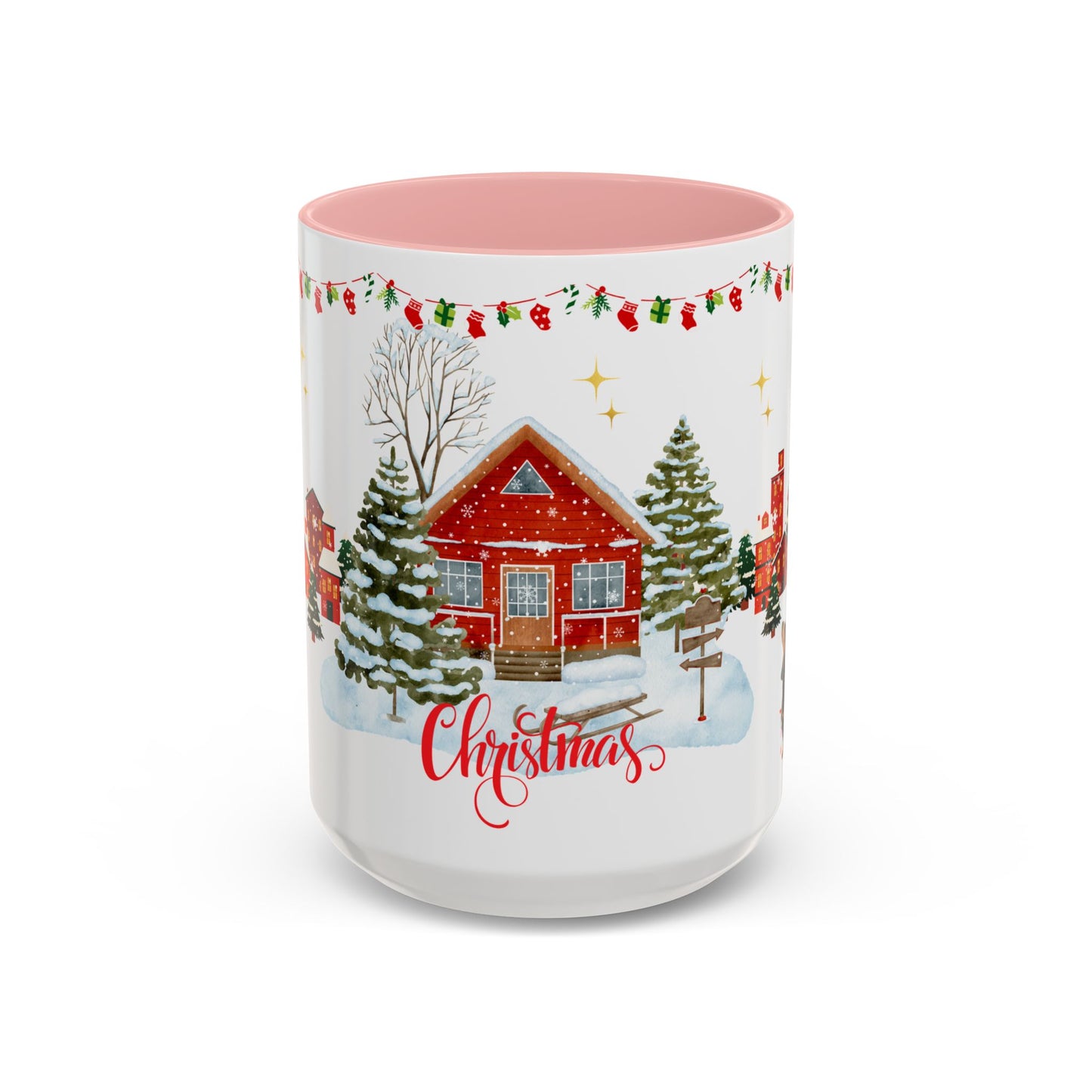 Christmas House - Accent Coffee Mug (11, 15oz)