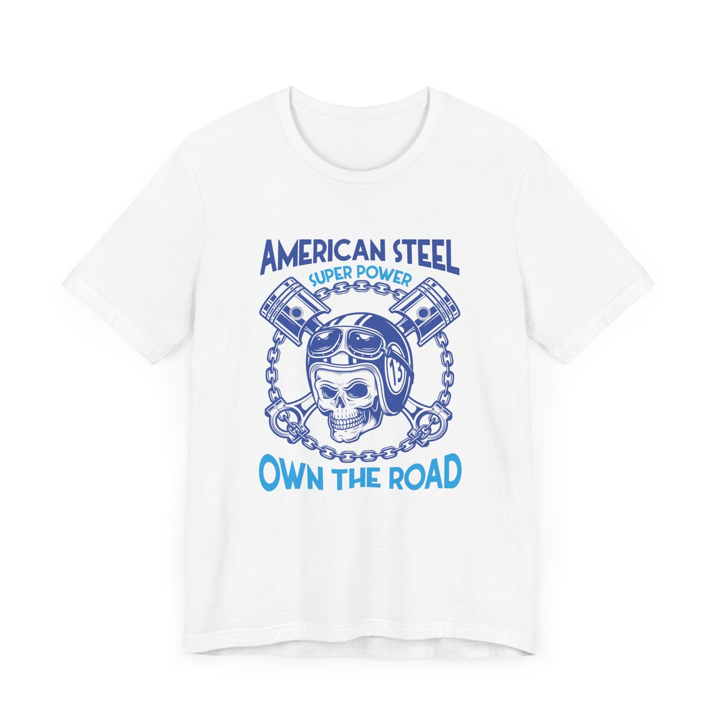 American Steel, Super Power On The Road - Unisex Jersey Short Sleeve Tee