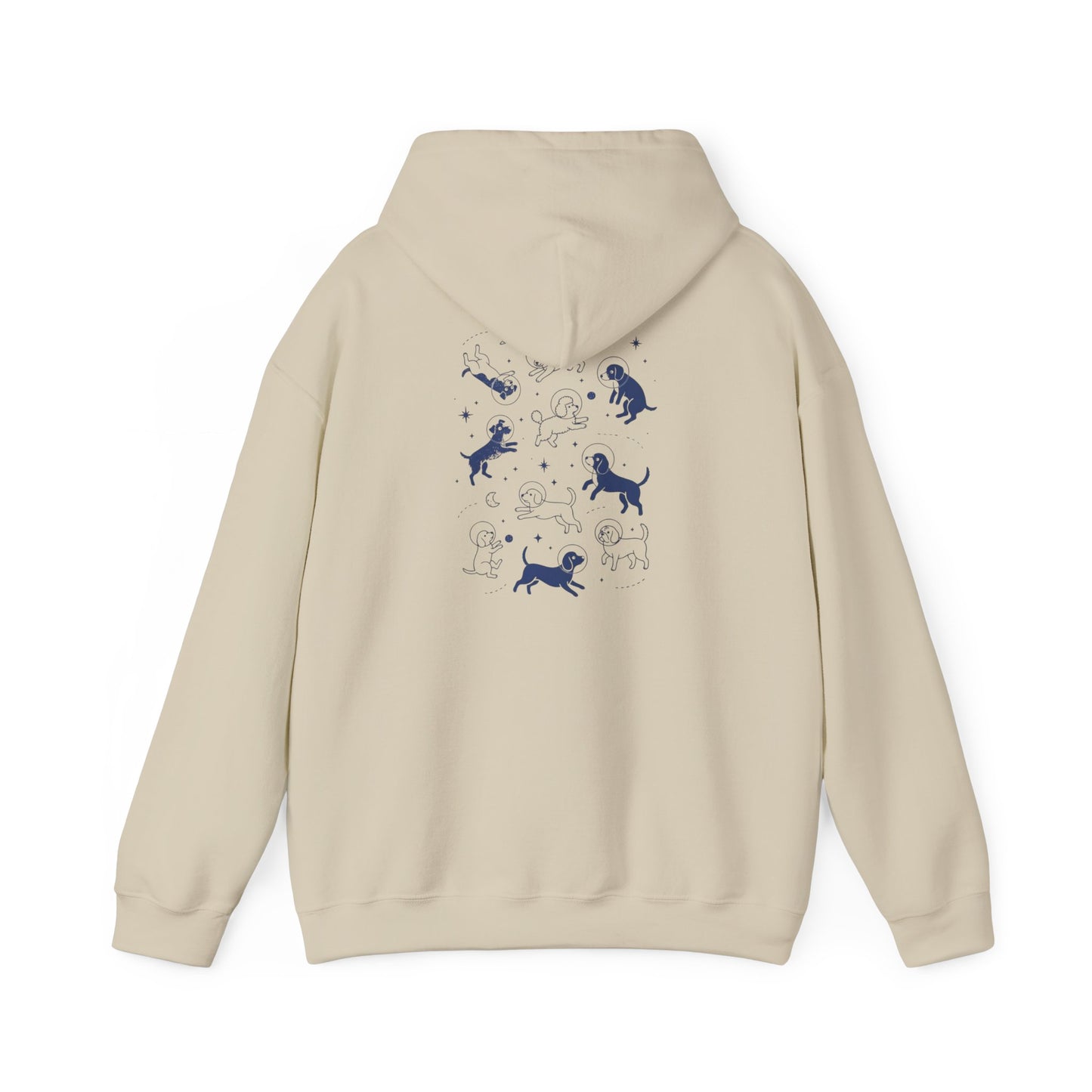 Dog in Space Hoodie – Space Puppy Graphic Hooded Sweatshirt, Unisex Heavy Blend™ - 14679