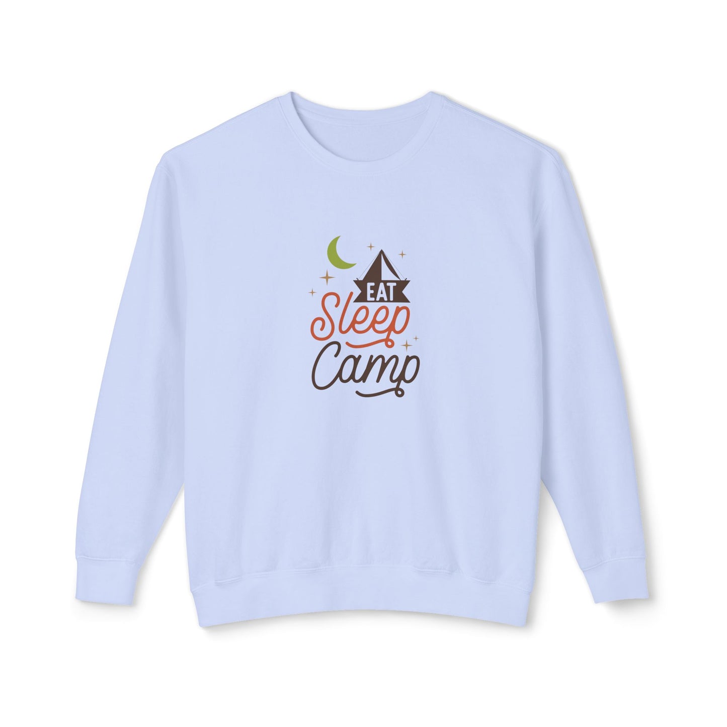 Eat Sleep & Camp - Unisex Lightweight Crewneck Sweatshirt - 10561