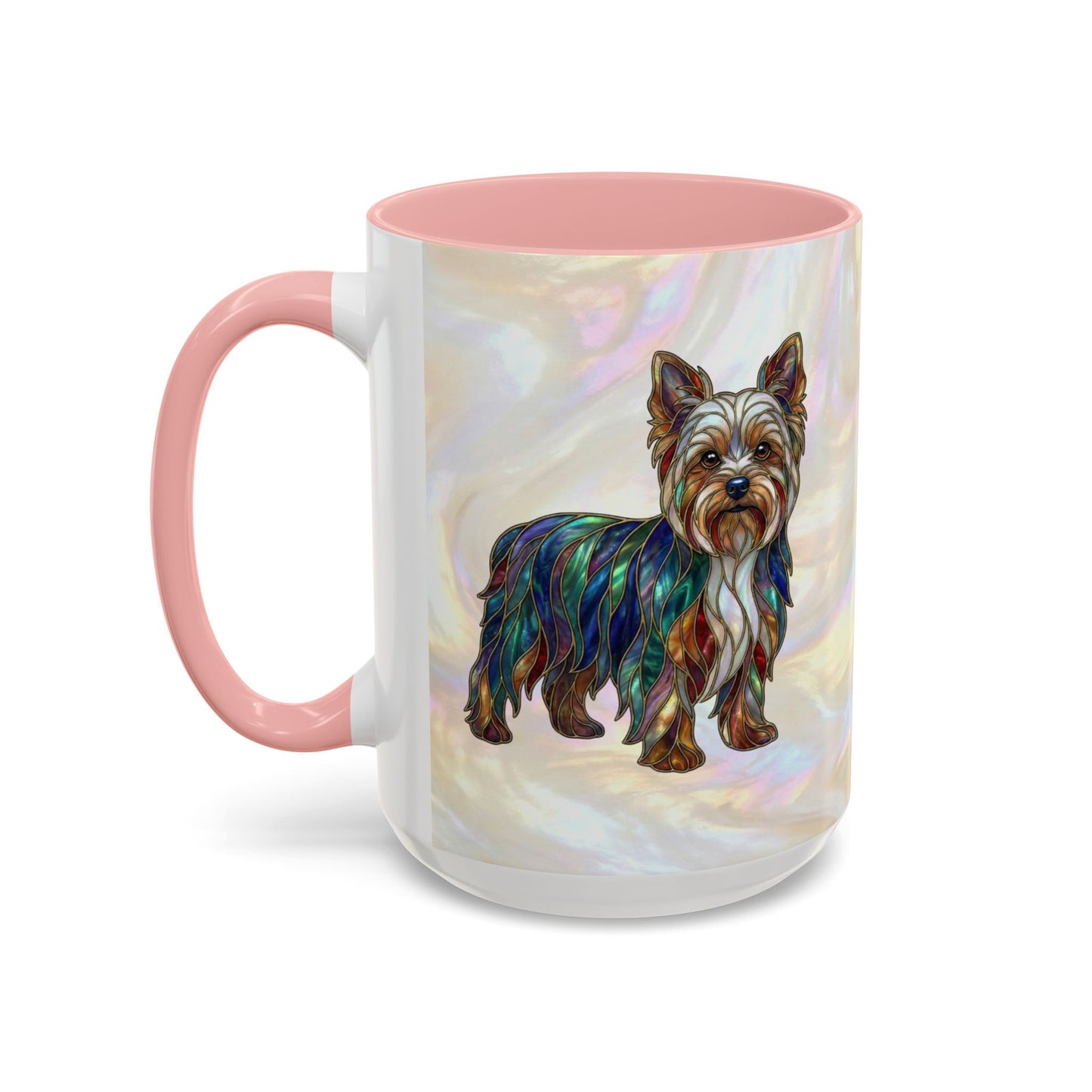 Yorkie Accent Coffee Mug – Stained Glass Design 11/15oz - 14653