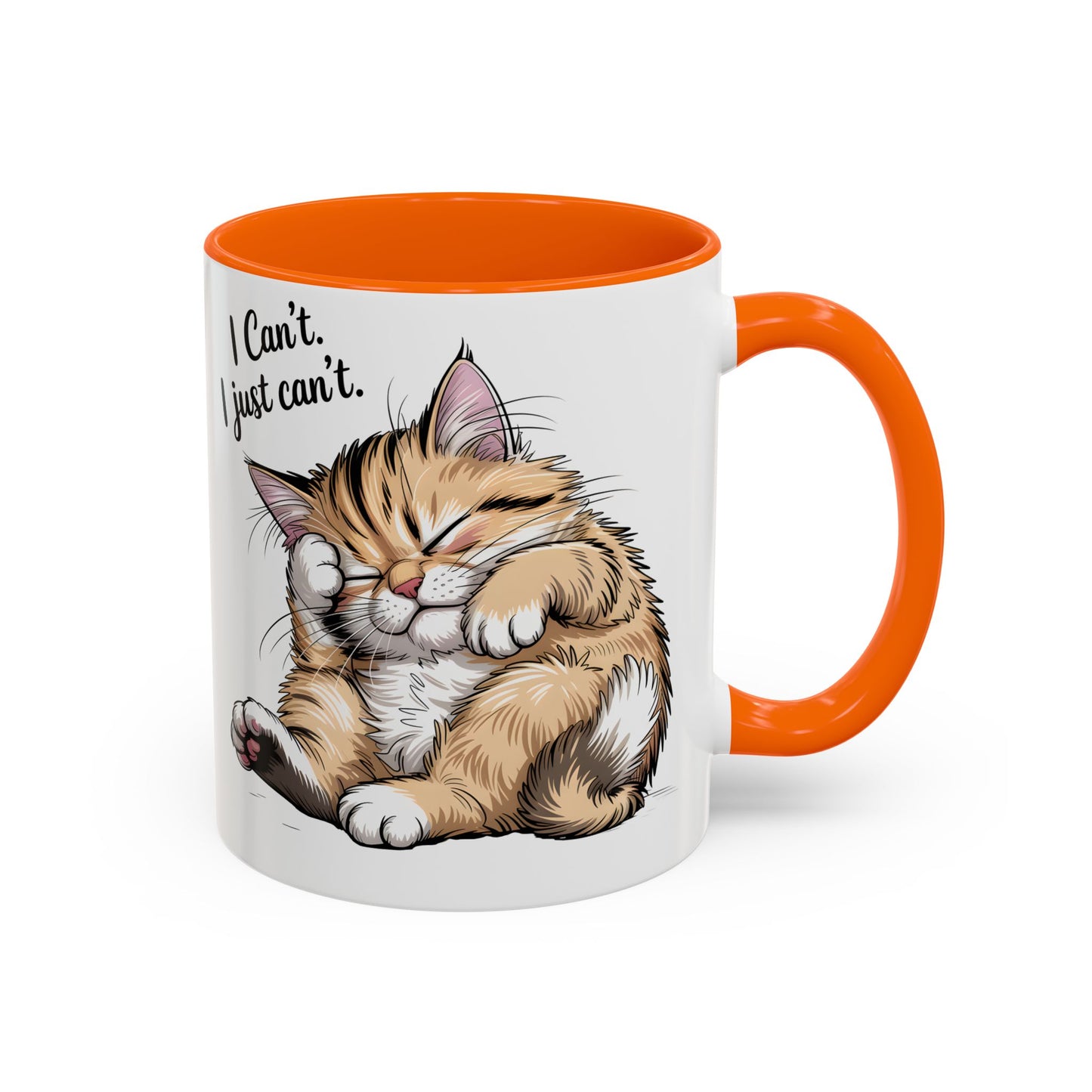 I Can’t, I Just Can’t – Cute Lazy Cat Mug, Funny Coffee Gift for Cat Lovers (11oz / 15oz) - 14787