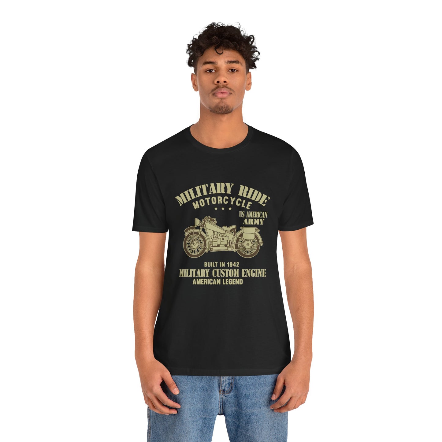 Military Ride Motorcycle - Unisex Jersey Short Sleeve Tee