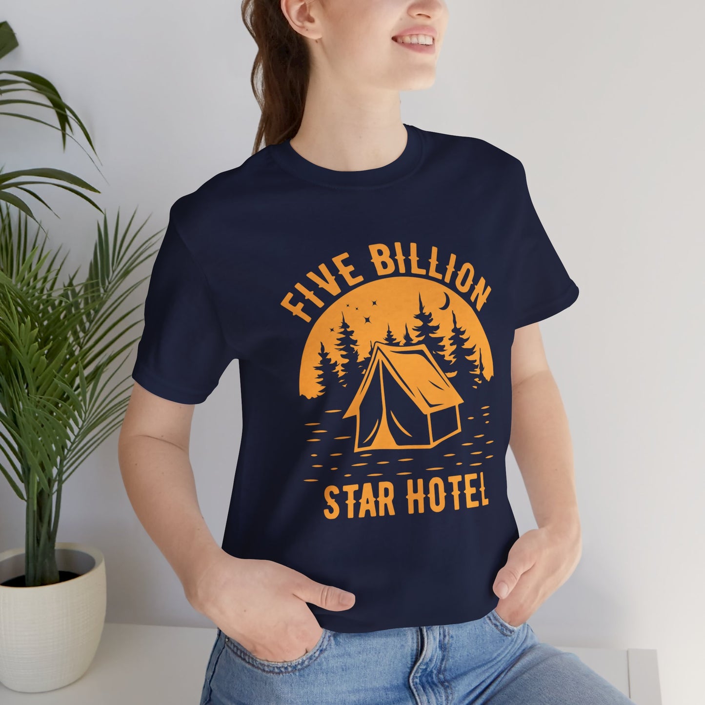 Camping: 5 Billion Star Hotel - Unisex Jersey Short Sleeve Tee