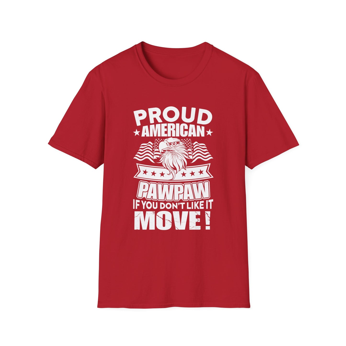 Proud American Pawpaw T-Shirt, Unisex Tee for Grandfather, Father's Day Gift, Casual Wear, Patriotic Shirt, Comfortable Tee - 13787