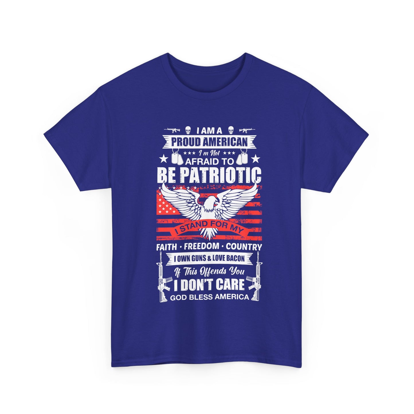 Unisex Patriotic Tee - Proud American T-Shirt, 4th of July Gift, Freedom Shirt, Memorial Day Apparel, Casual Wear - 13789