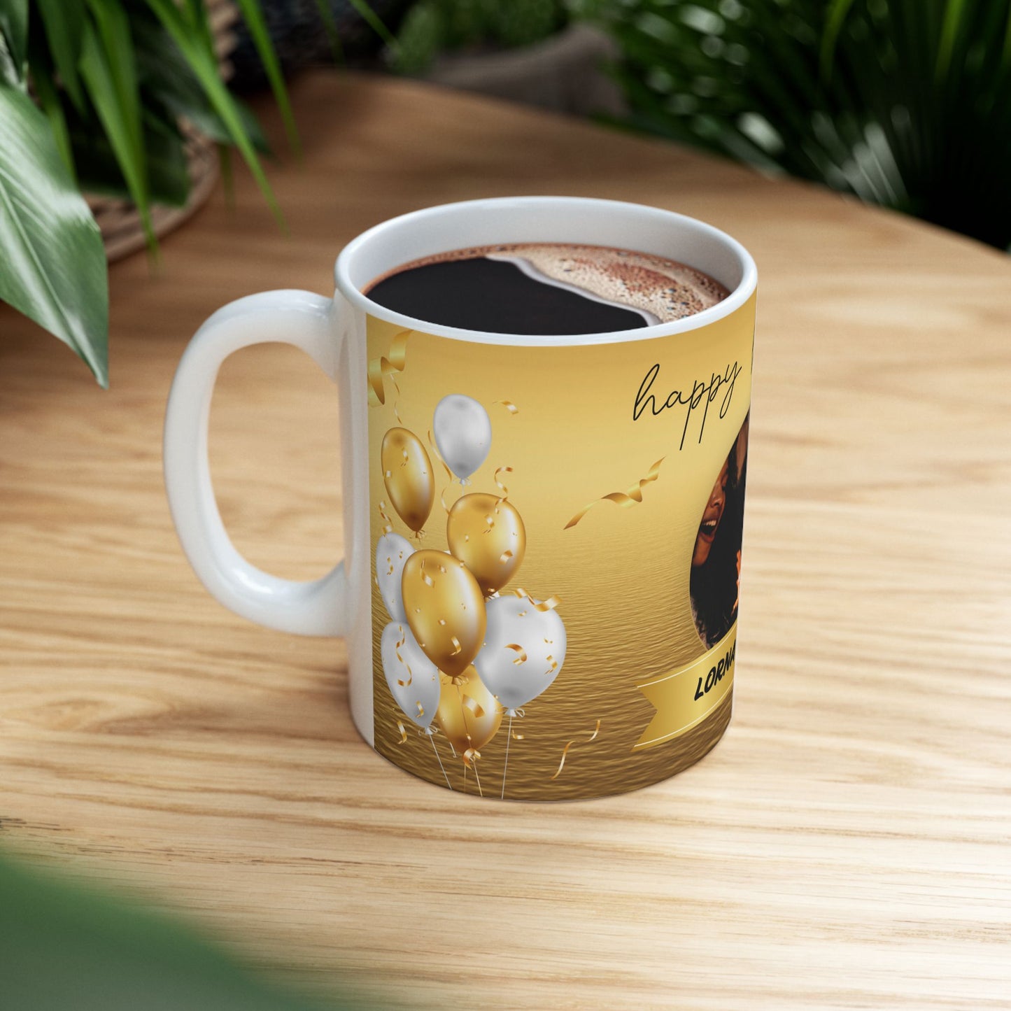 Personalized Birthday Mug, Customizable Gift for Tea & Coffee Lovers, Celebration Ceramic Mug - 13993