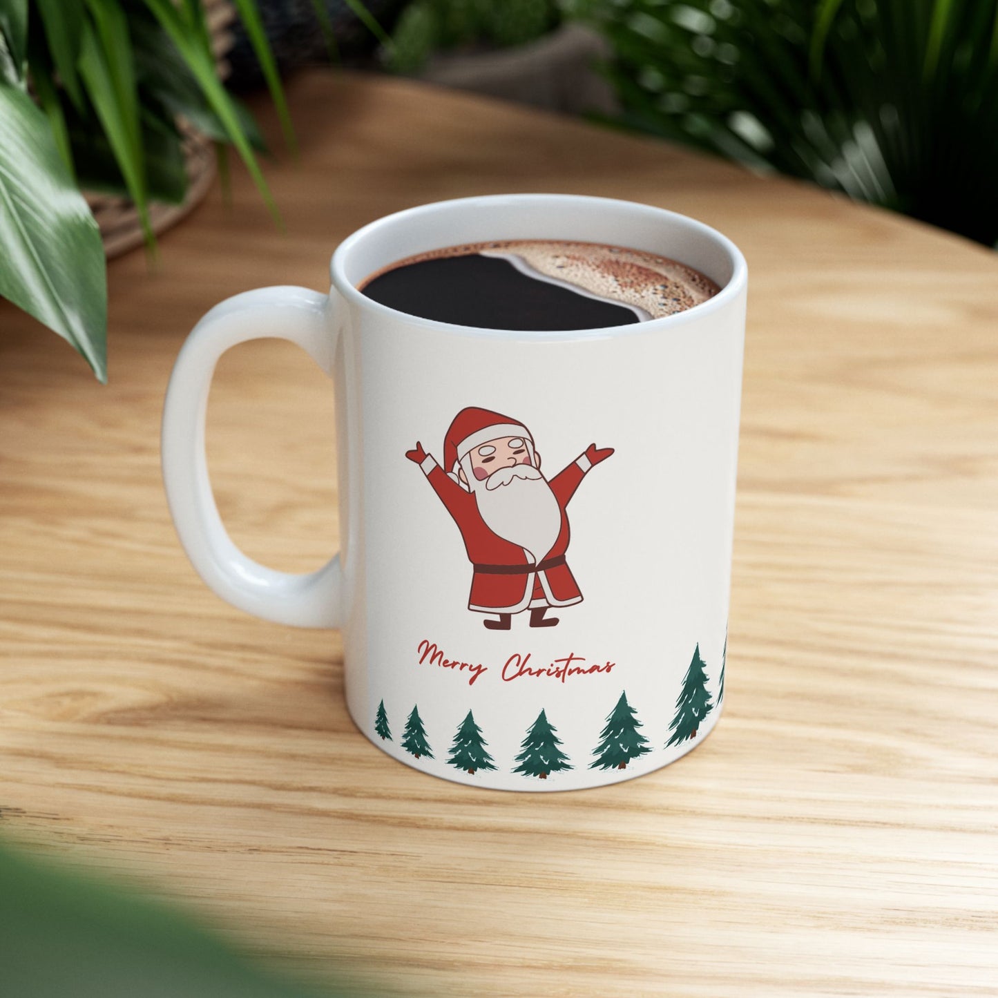 Santa & Dog, Merry Christmas - Ceramic Mug, (11oz, 15oz) - 10911