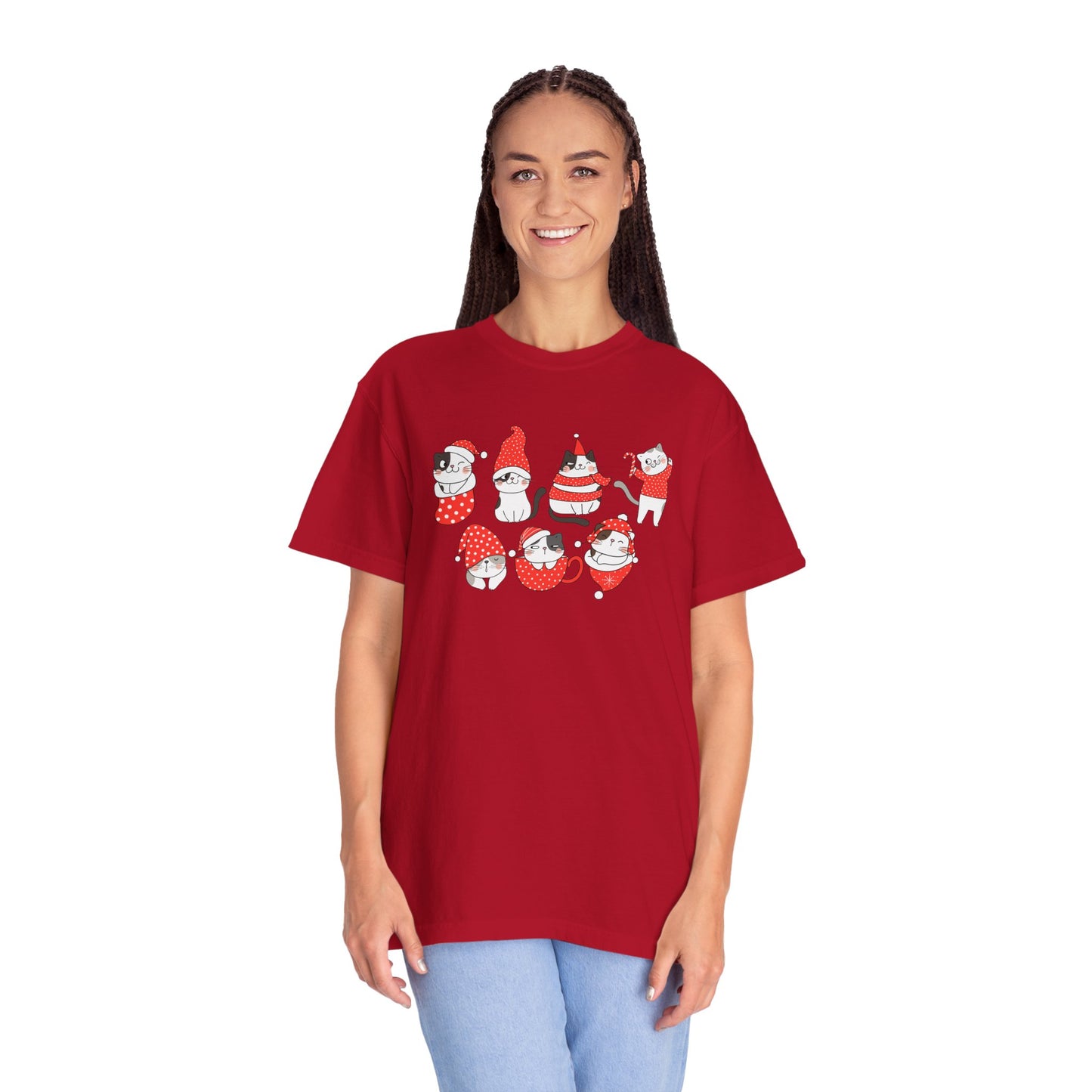 Christmas Cats - Unisex Garment-Dyed T-shirt - 10077