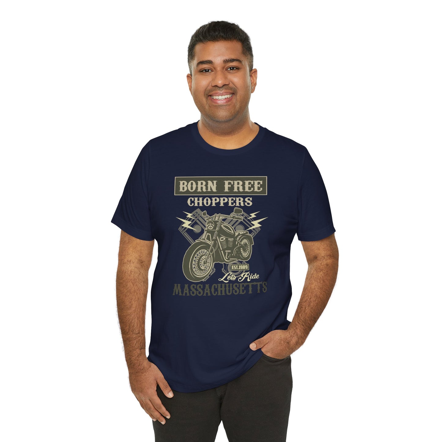 Born Free, Choppers,  Let's Ride - Unisex Jersey Short Sleeve Tee