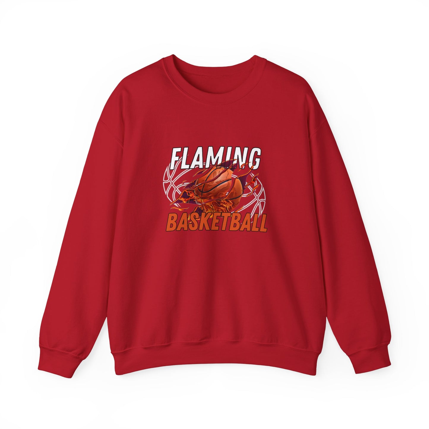 Flaming Basketball - Unisex Heavy Blend™ Crewneck Sweatshirt - 10671