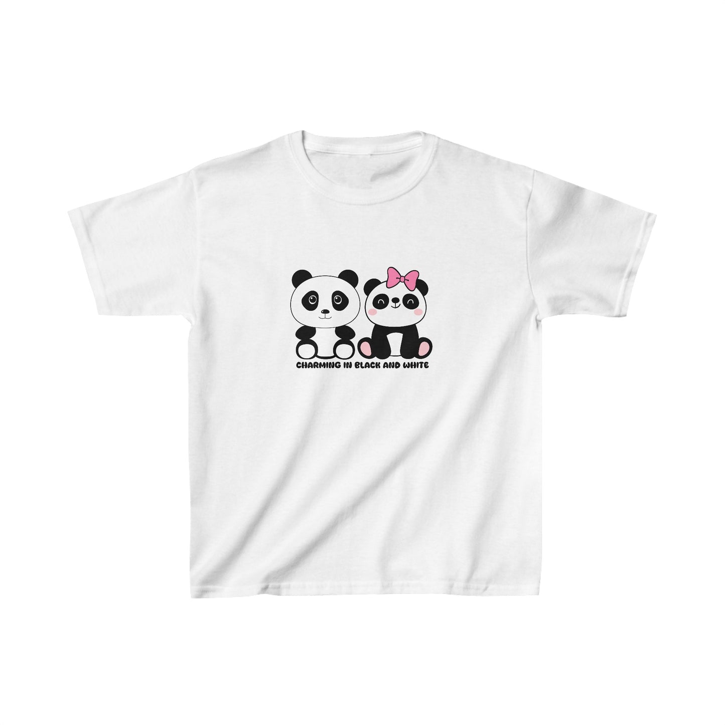 Panda: Charming in black and white - Kids Heavy Cotton™ Tee