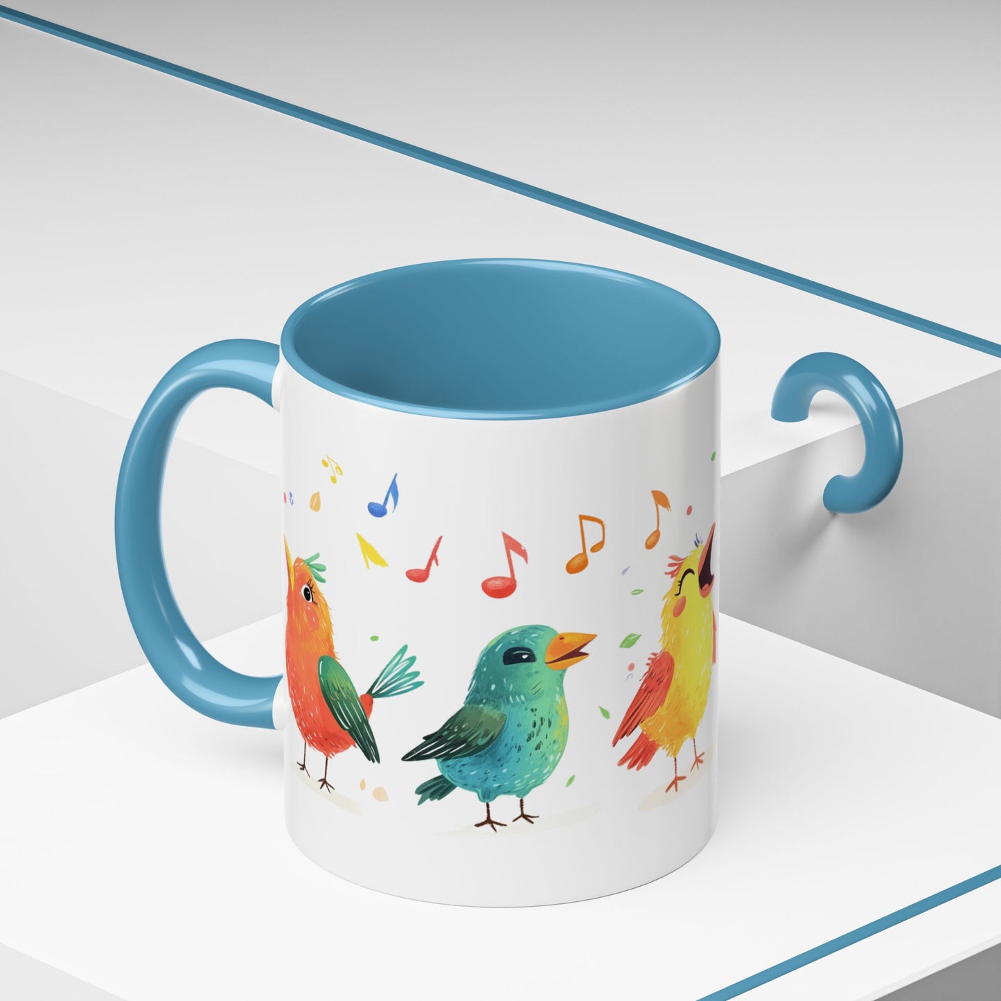 Colorful Birds - Accent Coffee Mug (11, 15oz)