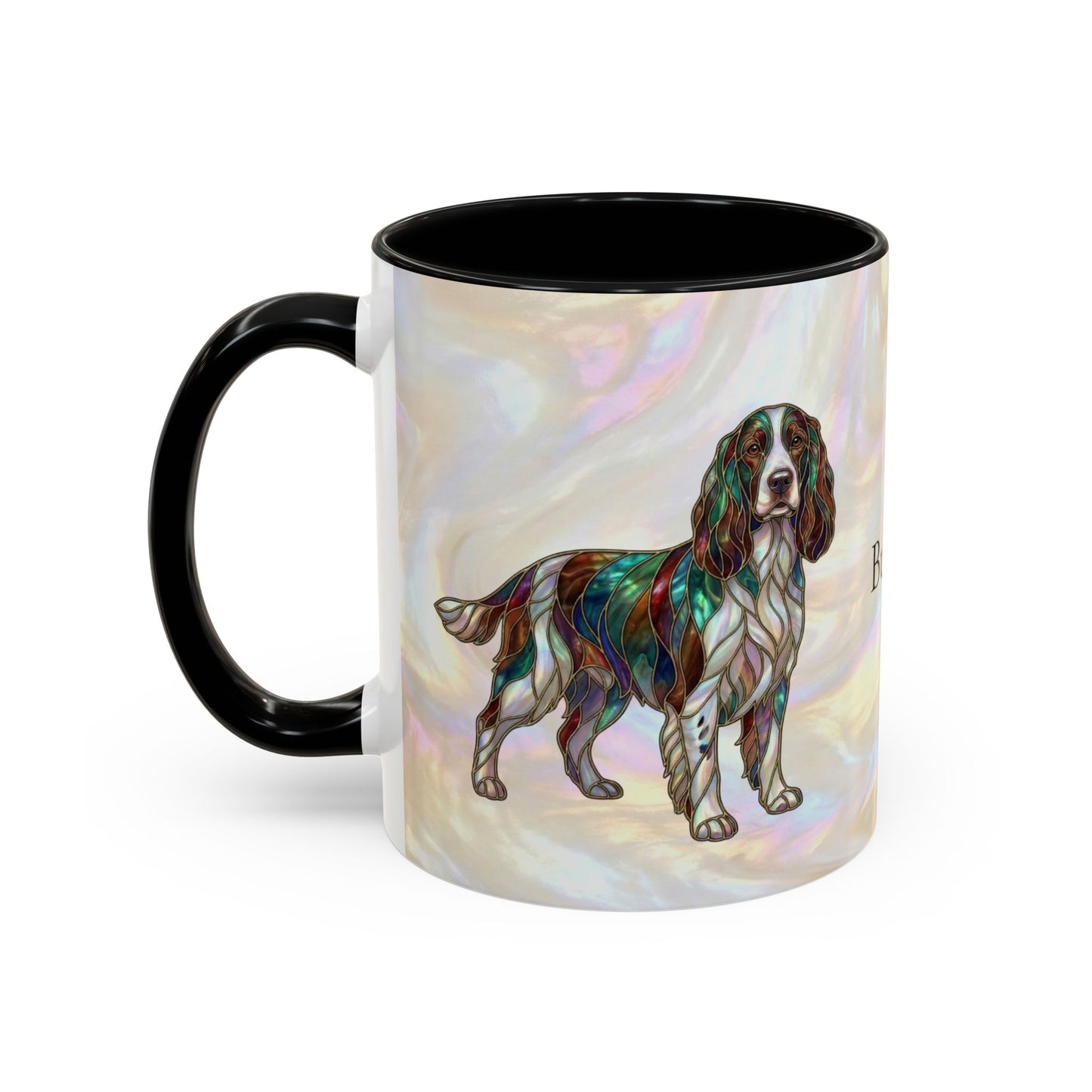 Springer Spaniel Accent Coffee Mug – Stained Glass Design 11/15oz - 14648