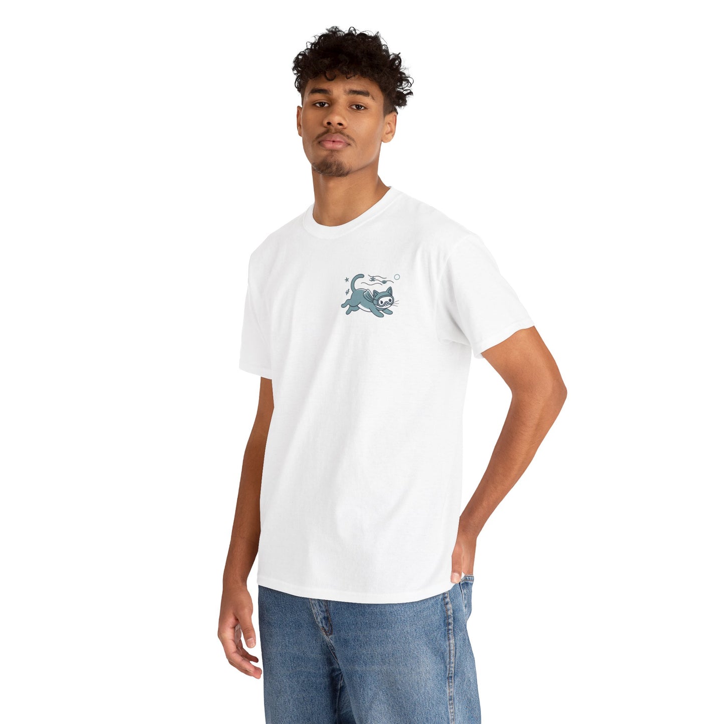 Sea Cats T-Shirt — Cute Underwater Cat Graphic Tee, Ocean Cat Lover Gift - 14869