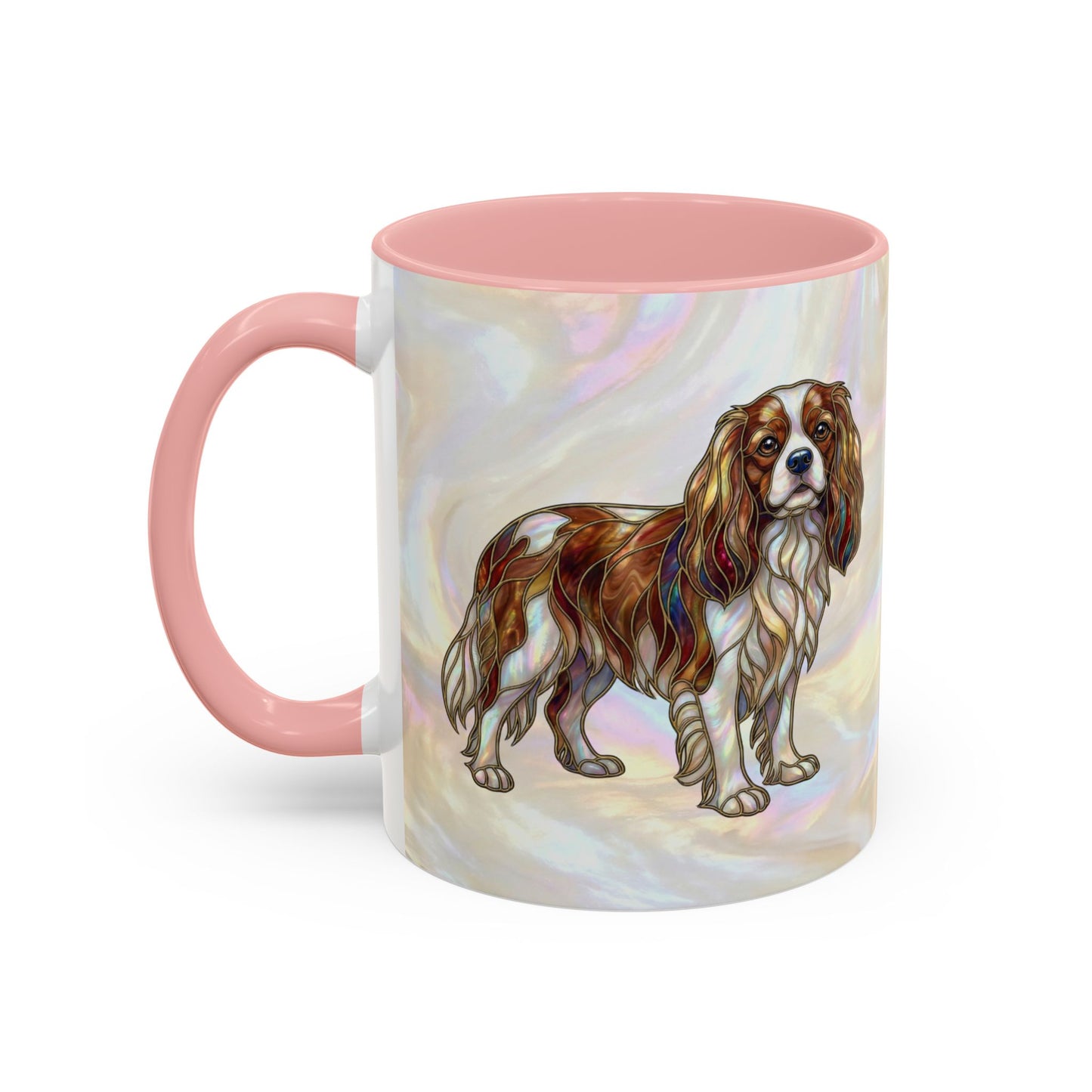Cavalier King Charles Accent Coffee Mug -Stained Glass Style (11/15oz) - 14624
