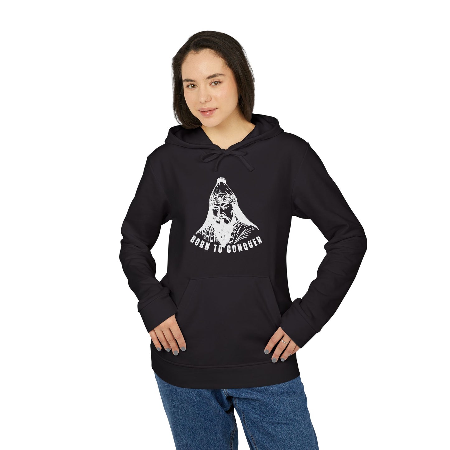 Chinggis Khan, Born To Conquer - Adidas Unisex Fleece Hoodie