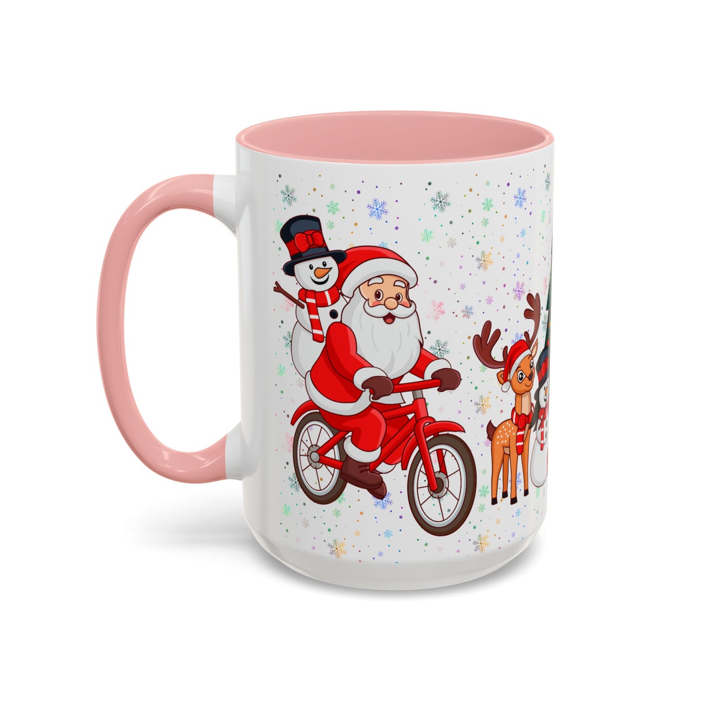 Christmas Party, Santa, Snowman & Reindeer - Accent Coffee Mug (11, 15oz) - 10429