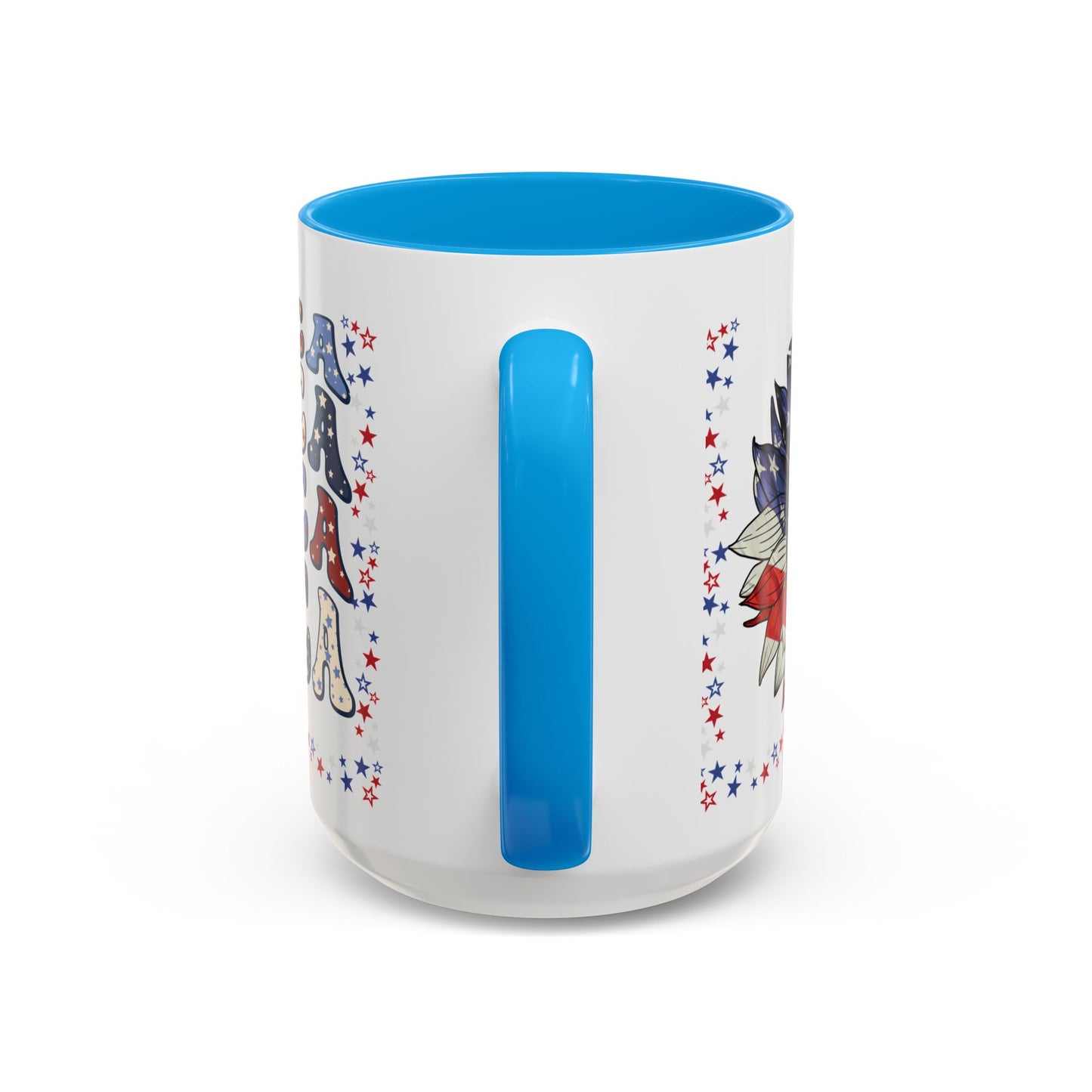 July 4, Red & Blue, Colorful Mugs, 11oz - 10590