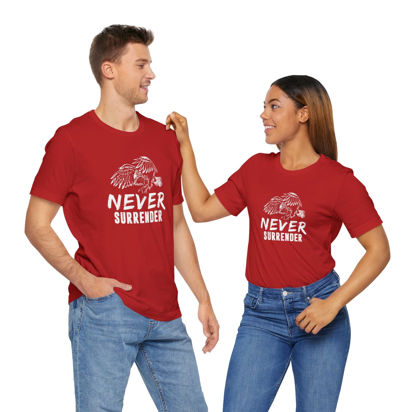 Motivational: Never Surrender - Unisex Jersey Short Sleeve Tee