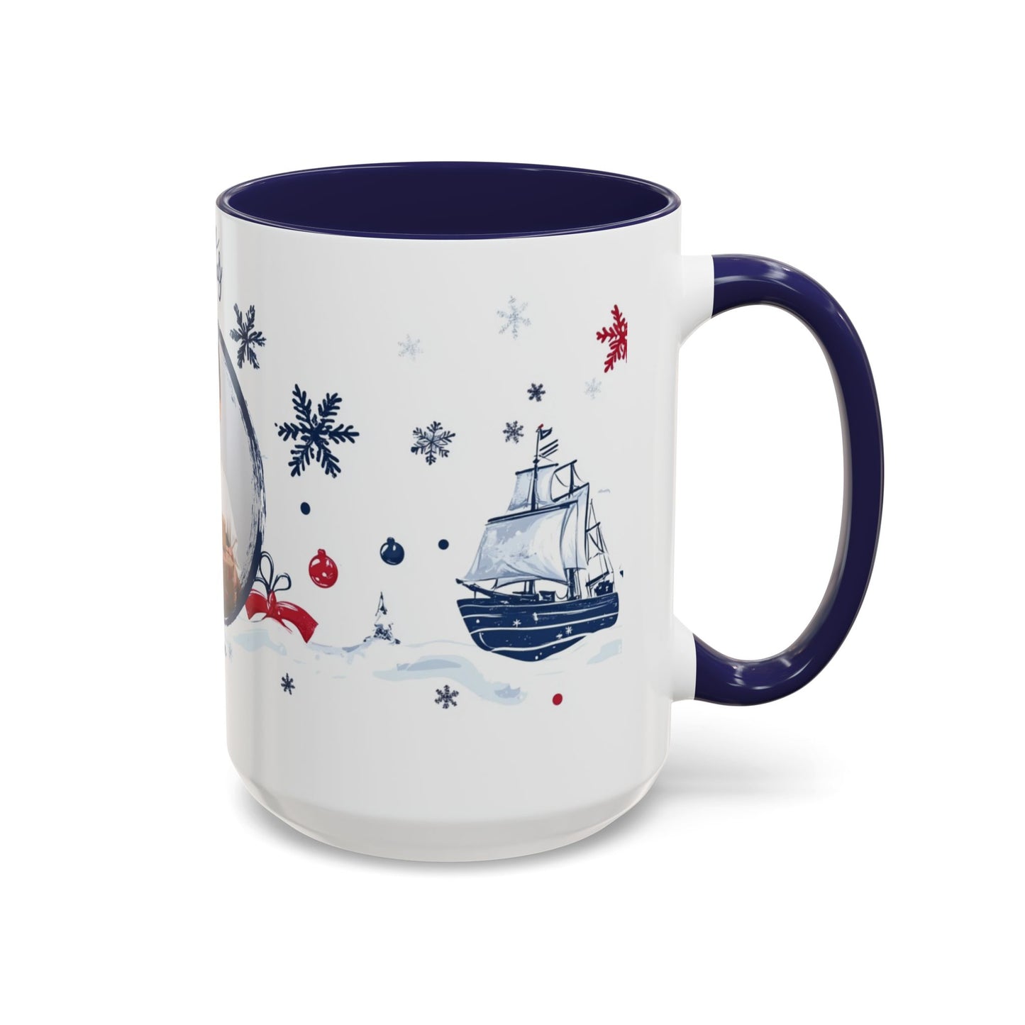 Allan, Merry Christmas, For Boys, Customizable - Accent Coffee Mug (11, 15oz) - 10145