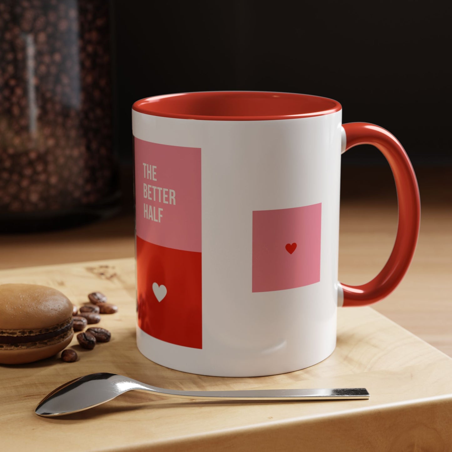 The Better Half, Couple's Photo, Customizable - Accent Coffee Mug (11, 15oz) - 10992