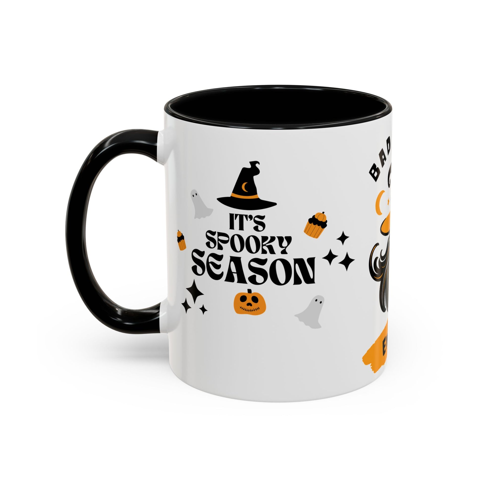 Bad Witch Energy - Accent Coffee Mug (11, 15oz) | 11 oz,11oz,15 oz,15oz,accent mug,Coffee Mugs,Halloween,Home & Living,Kitchen,Mugs,Spring Essentials,two tone,White base