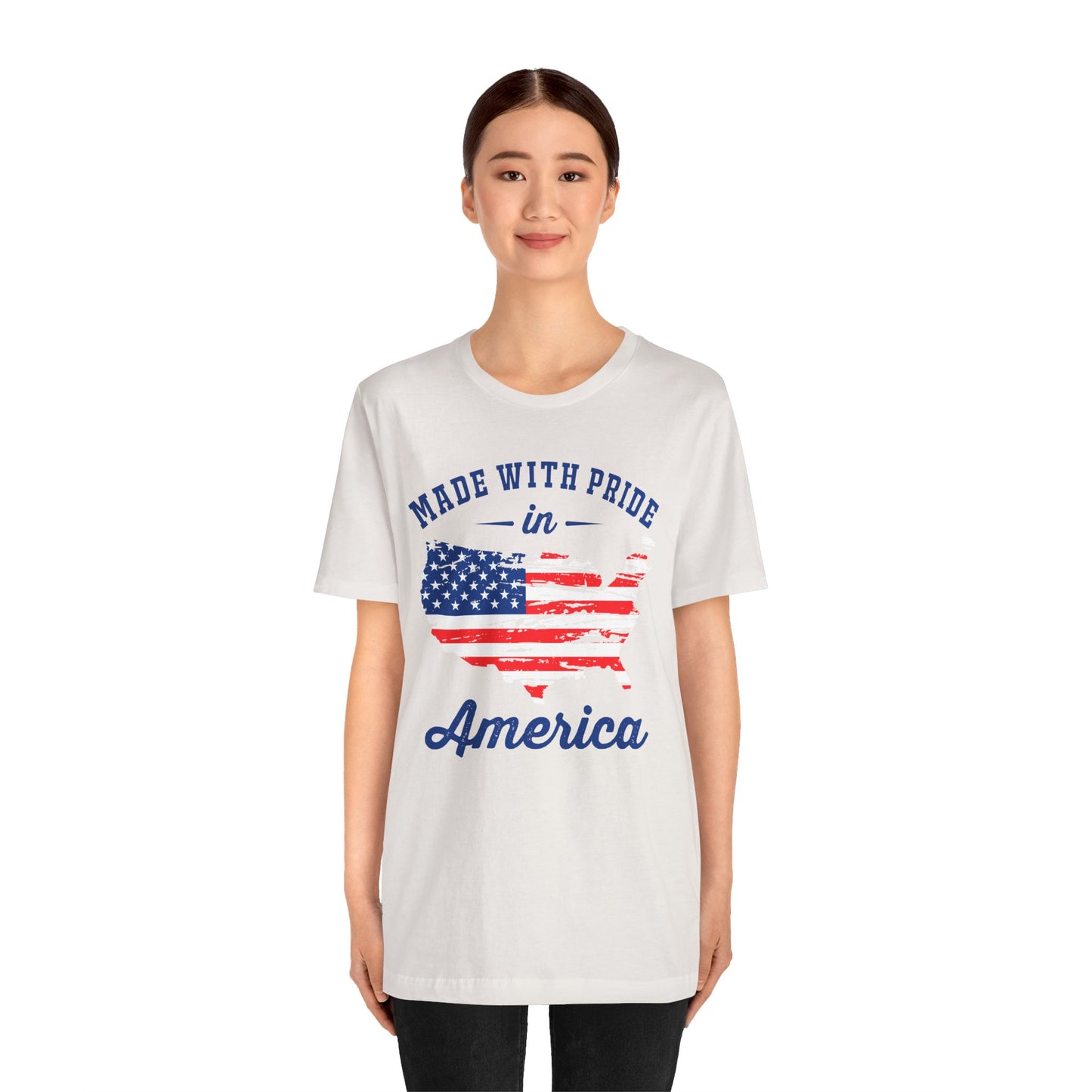 American Pride Unisex Tee, Patriotic Shirt, USA Pride Tee, Independence Day Apparel, Gift for Veterans, Summer Fashion - 13693
