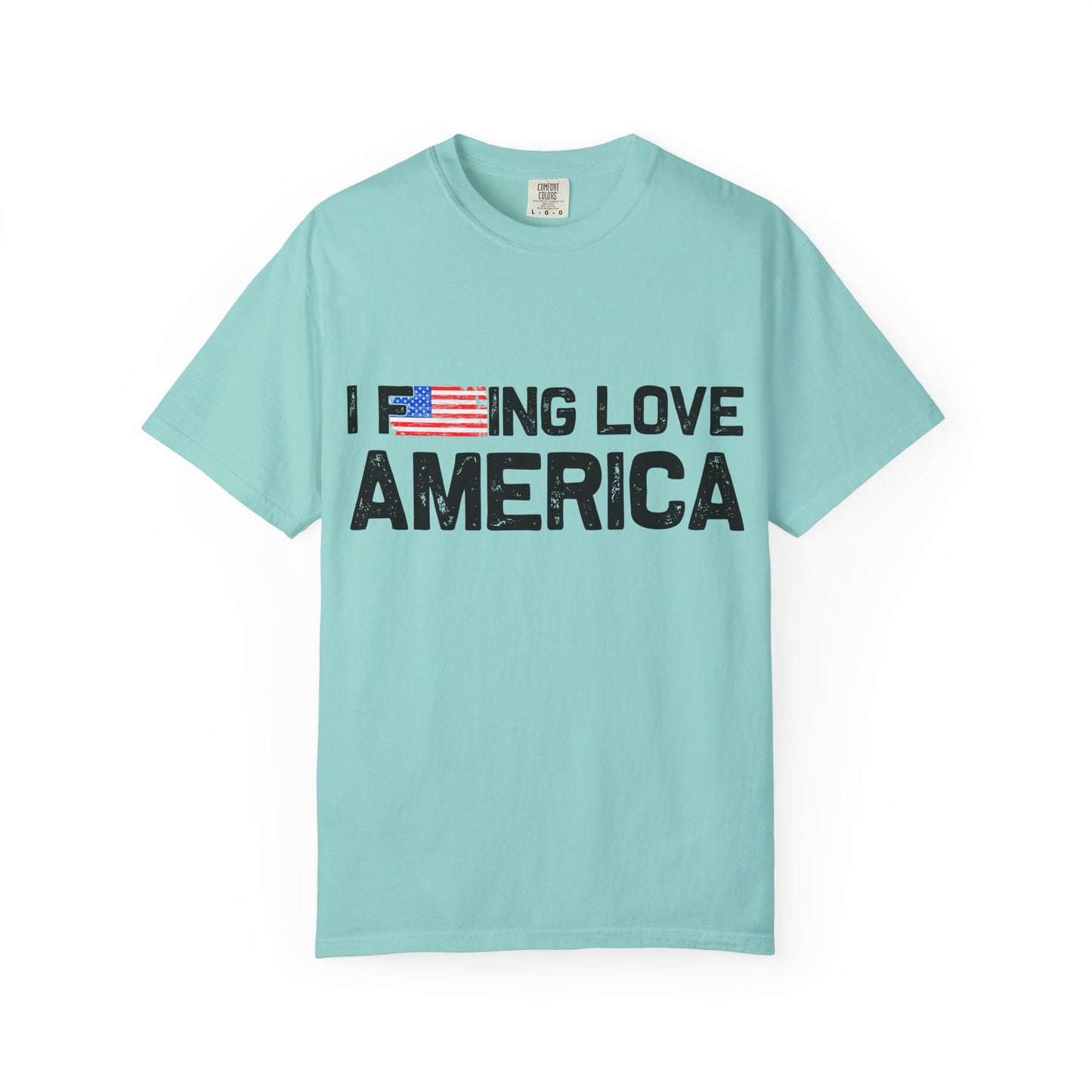 Unisex T-Shirt with Patriotic Love for America, Casual Tee, Independence Day Gift, Love America Shirt, Gift for Patriot - 13654