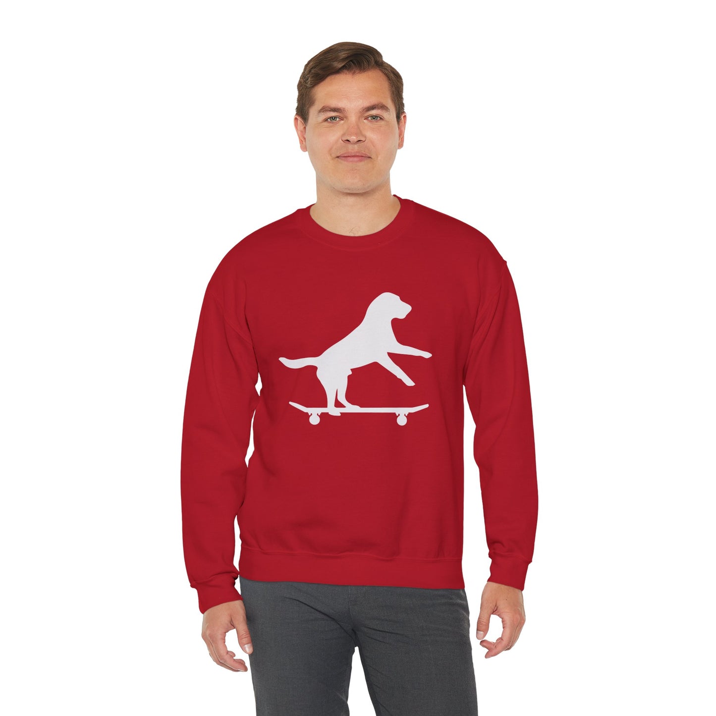 Skateboarding Pup - Unisex Heavy Blend™ Crewneck Sweatshirt