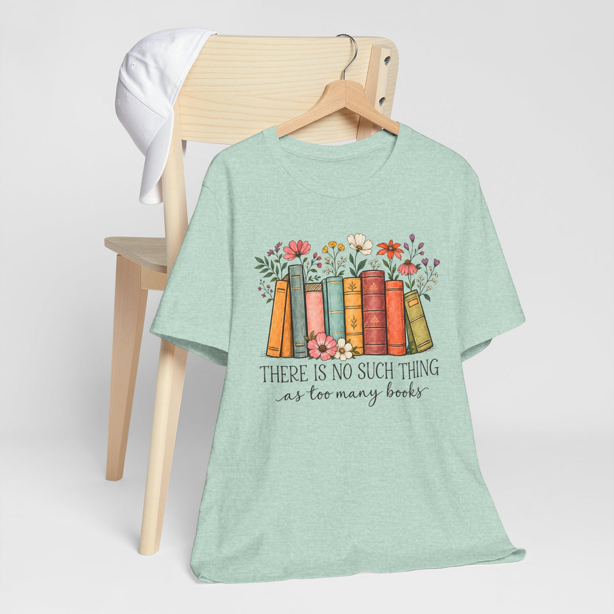 Book Lover T-Shirt,  Vintage Floral Bookshelf Tee - 14524