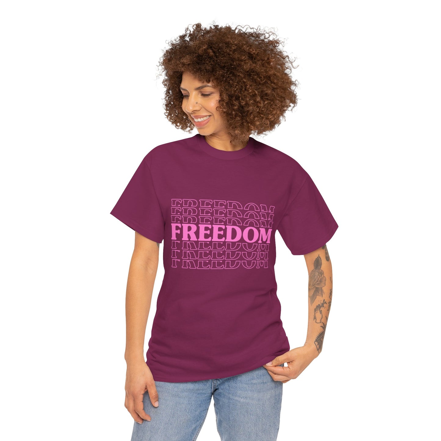Bold Freedom Graphic Tee, Unisex Heavy Cotton Shirt, Casual Wear, Gift for Freedom Lovers, Statement T-Shirt, Everyday Essentials - 13518
