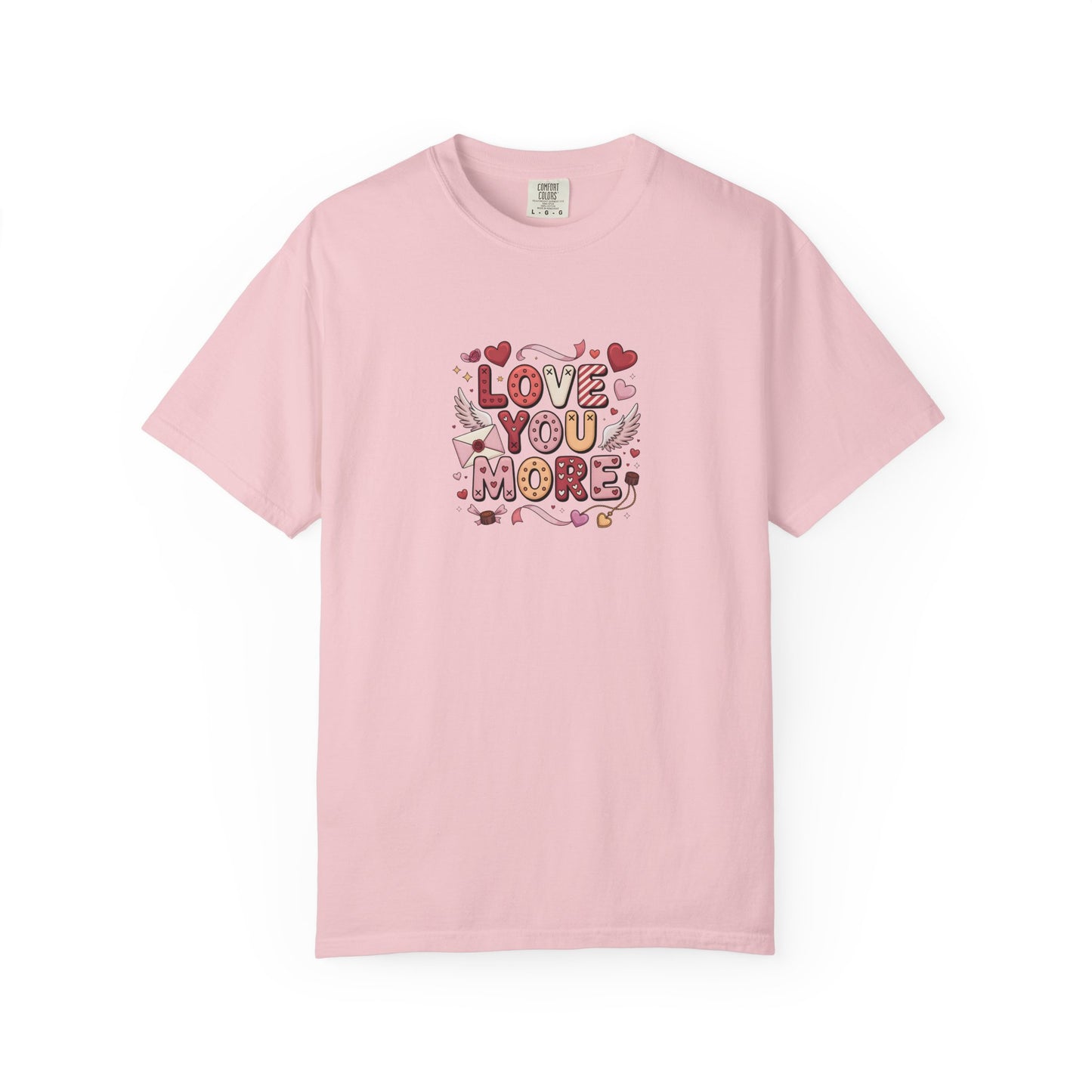 Love You More – Cute Valentine Graphic T-Shirt  - 14740