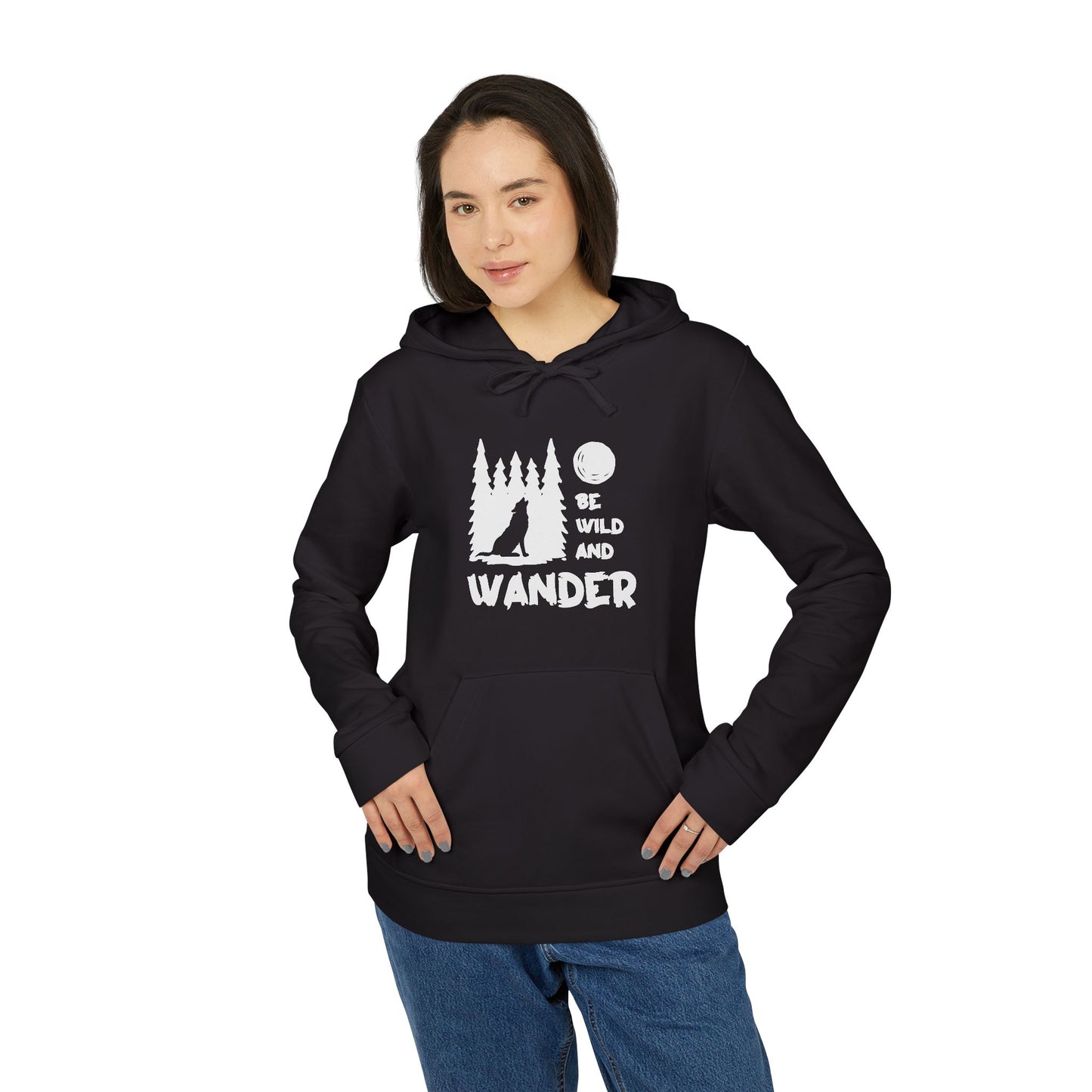 Camping: Be Wild & Wander - Adidas Unisex Fleece Hoodie - 10736