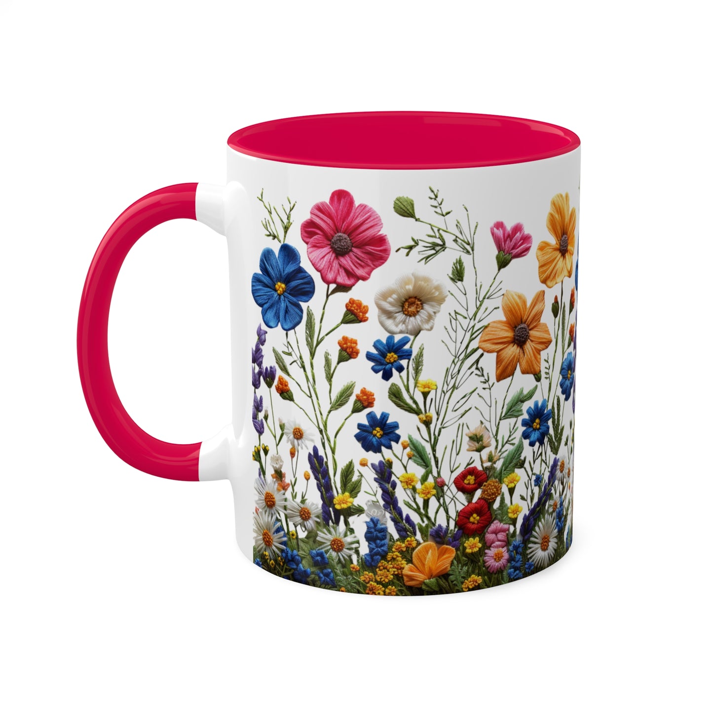 Wild and Free: Wildflower Colorful Mugs, 11oz