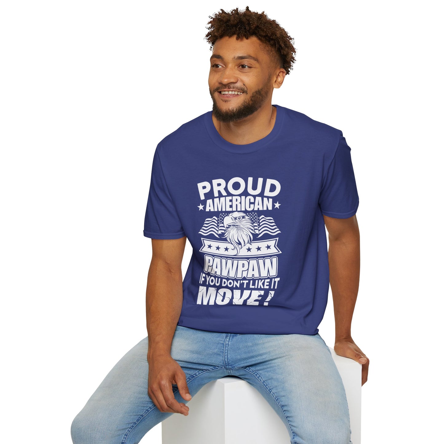Proud American Pawpaw T-Shirt, Unisex Tee for Grandfather, Father's Day Gift, Casual Wear, Patriotic Shirt, Comfortable Tee - 13787