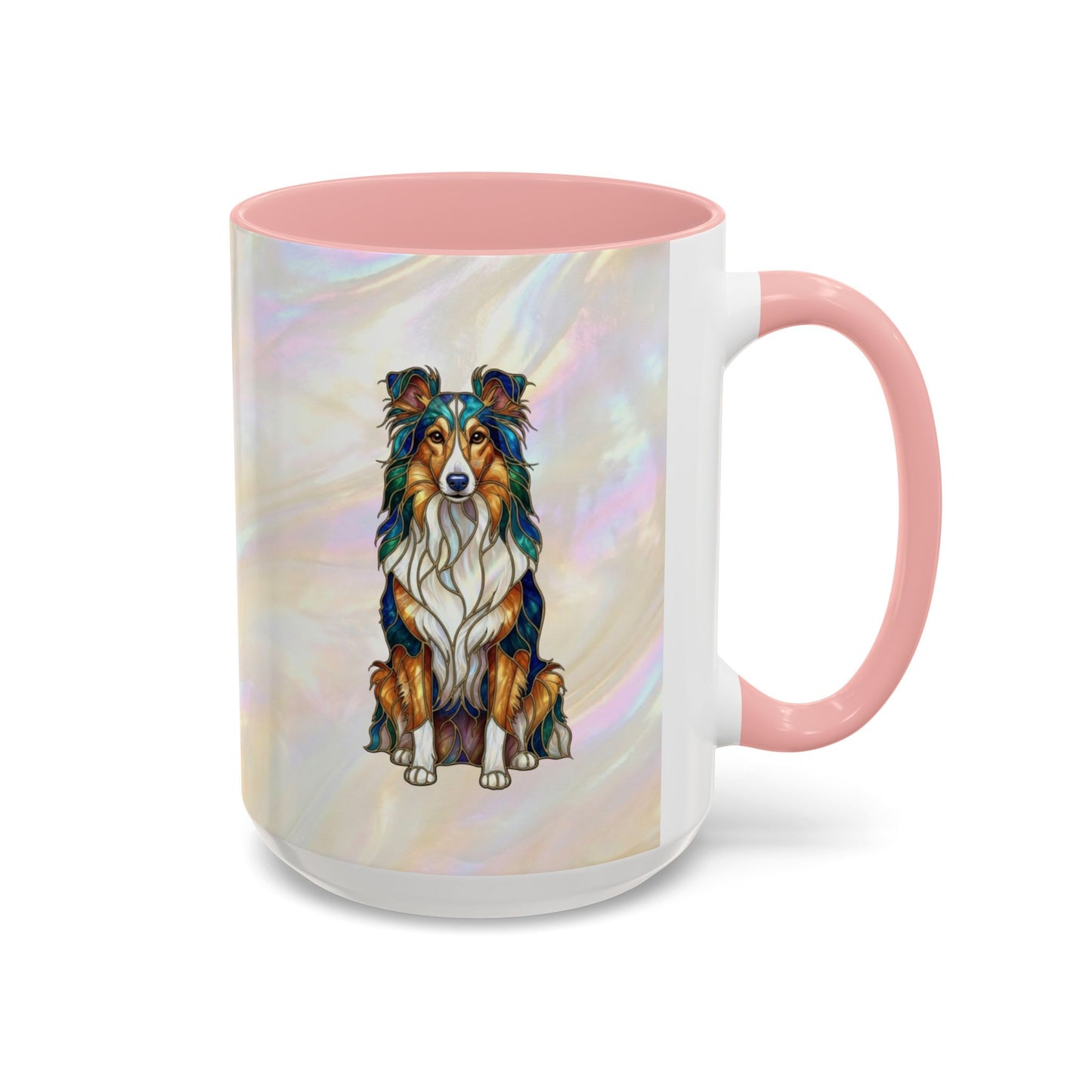 Sheltie Accent Coffee Mug – Stained Glass Design 11/15oz - 14645